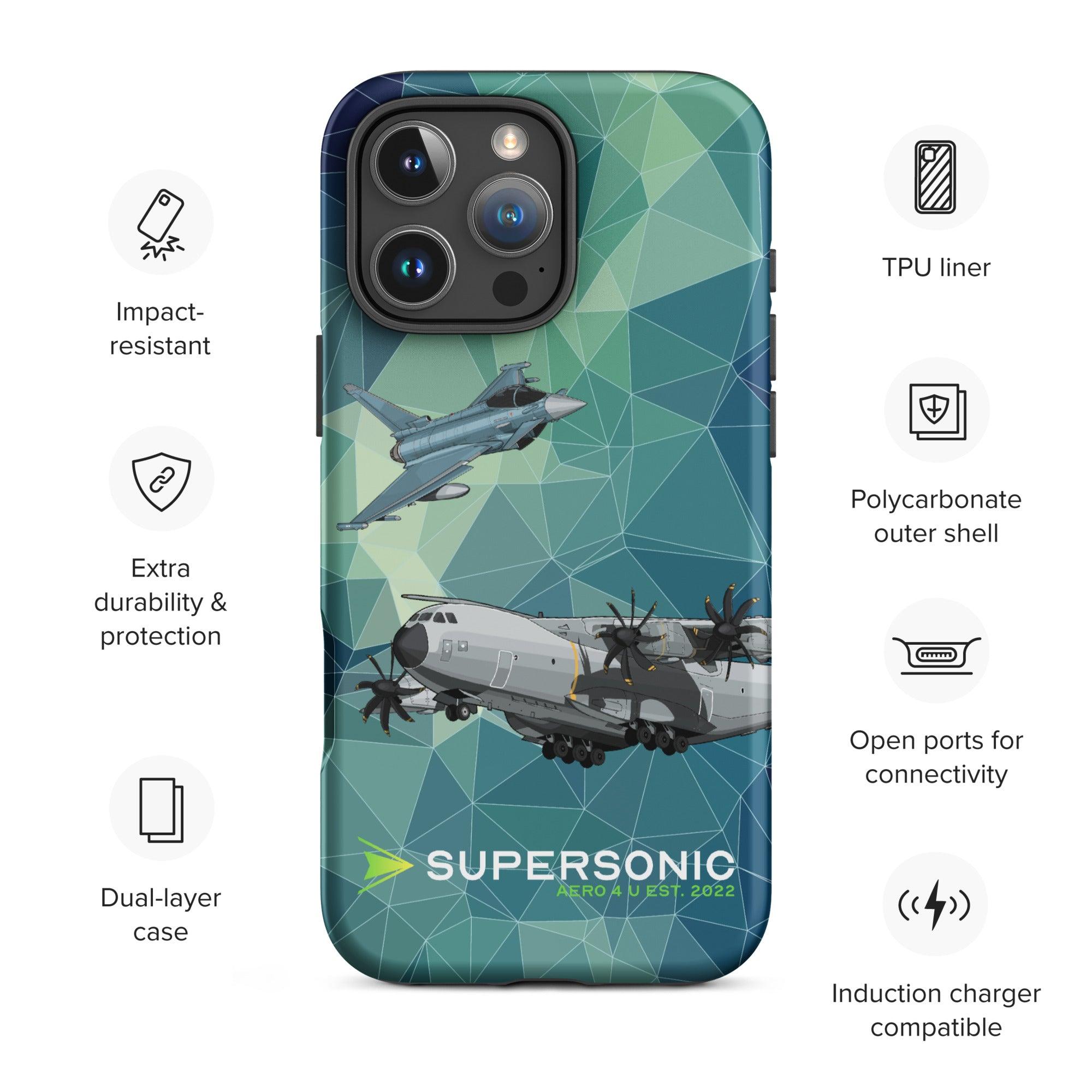 Aviation A400M & Eurofighter iPhone Hülle - Luftwaffe Edition | für Jet Piloten für Piloten, Crews, Kinder & Planespotter made by SUPERSONIC aero 4U