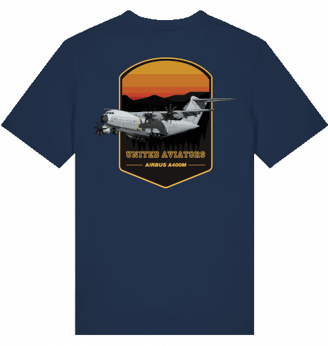 Aviation Flugzeug T-Shirt "United Aviators Airbus A400M" Military Transporter French Navy für Piloten, Crews, Kinder & Planespotter made by SUPERSONIC aero 4U