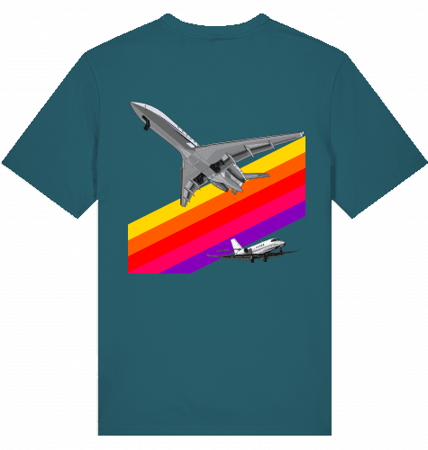 Aviation Flugzeug T-Shirt im VHS Style der 80er mit Businessjet Stargazer für Piloten, Crews, Kinder & Planespotter made by SUPERSONIC aero 4U