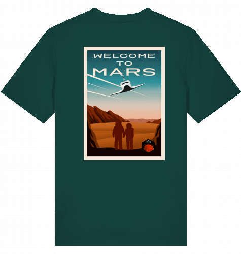 Aviation Space Exploration T-Shirt "Welcome to Mars" Glazed Green für Piloten, Crews, Kinder & Planespotter made by SUPERSONIC aero 4U
