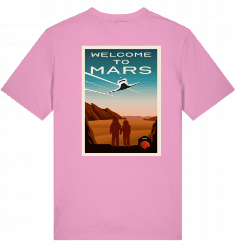 Aviation Space Exploration T-Shirt "Welcome to Mars" Bubble Pink für Piloten, Crews, Kinder & Planespotter made by SUPERSONIC aero 4U