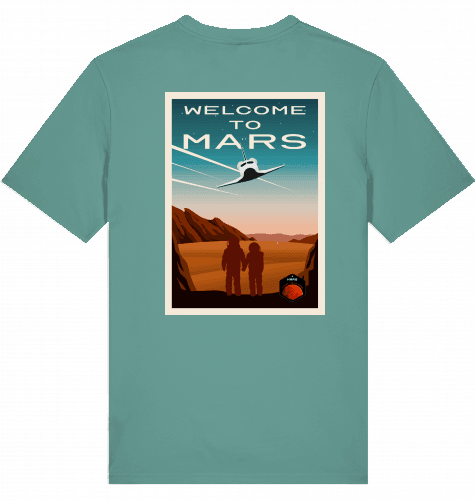 Aviation Space Exploration T-Shirt "Welcome to Mars" Green Bay für Piloten, Crews, Kinder & Planespotter made by SUPERSONIC aero 4U