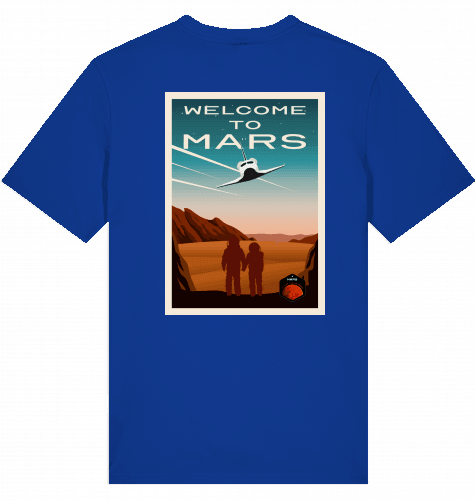 Aviation Space Exploration T-Shirt "Welcome to Mars" Worker Blue für Piloten, Crews, Kinder & Planespotter made by SUPERSONIC aero 4U