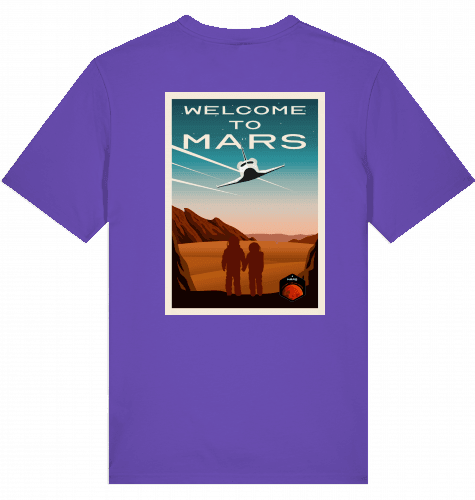 Aviation Space Exploration T-Shirt "Welcome to Mars" Purple Love für Piloten, Crews, Kinder & Planespotter made by SUPERSONIC aero 4U