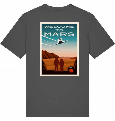 Aviation Space Exploration T-Shirt "Welcome to Mars" Anthracite für Piloten, Crews, Kinder & Planespotter made by SUPERSONIC aero 4U