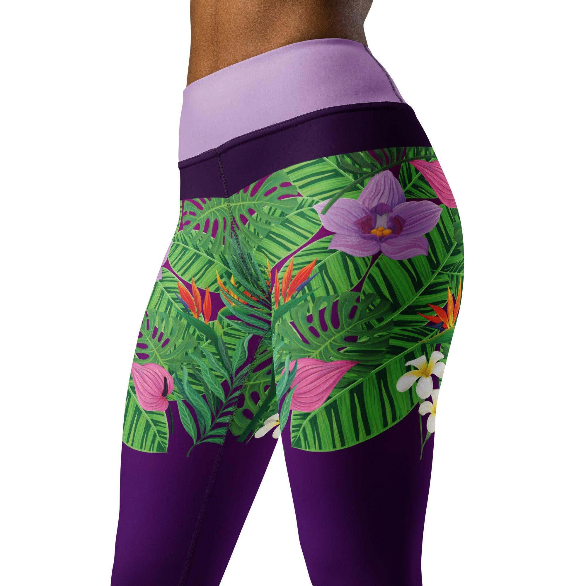 Aviation Yoga Leggings "Tropical" für Piloten, Crews, Kinder & Planespotter made by SUPERSONIC aero 4U