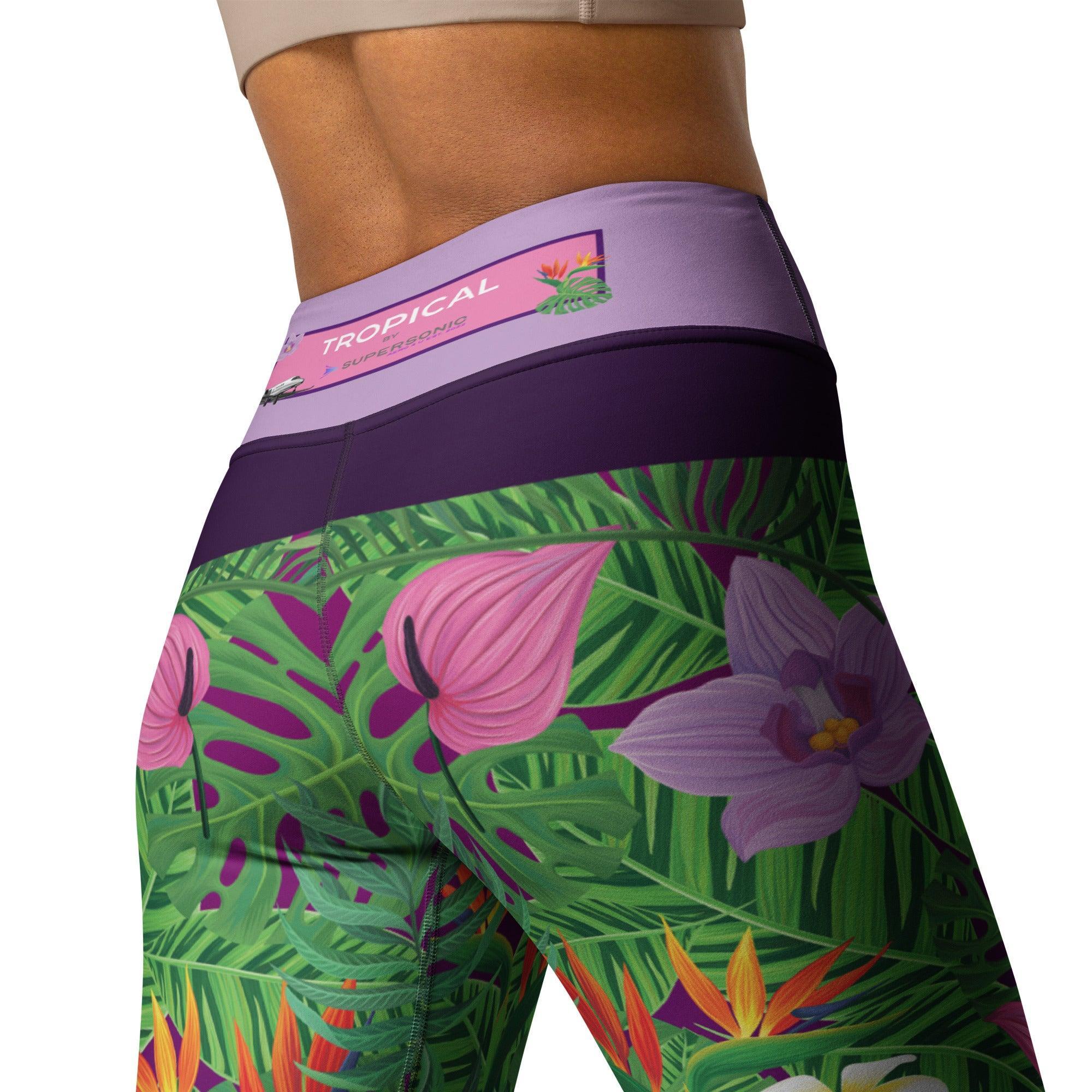 Aviation Yoga Leggings "Tropical" für Piloten, Crews, Kinder & Planespotter made by SUPERSONIC aero 4U