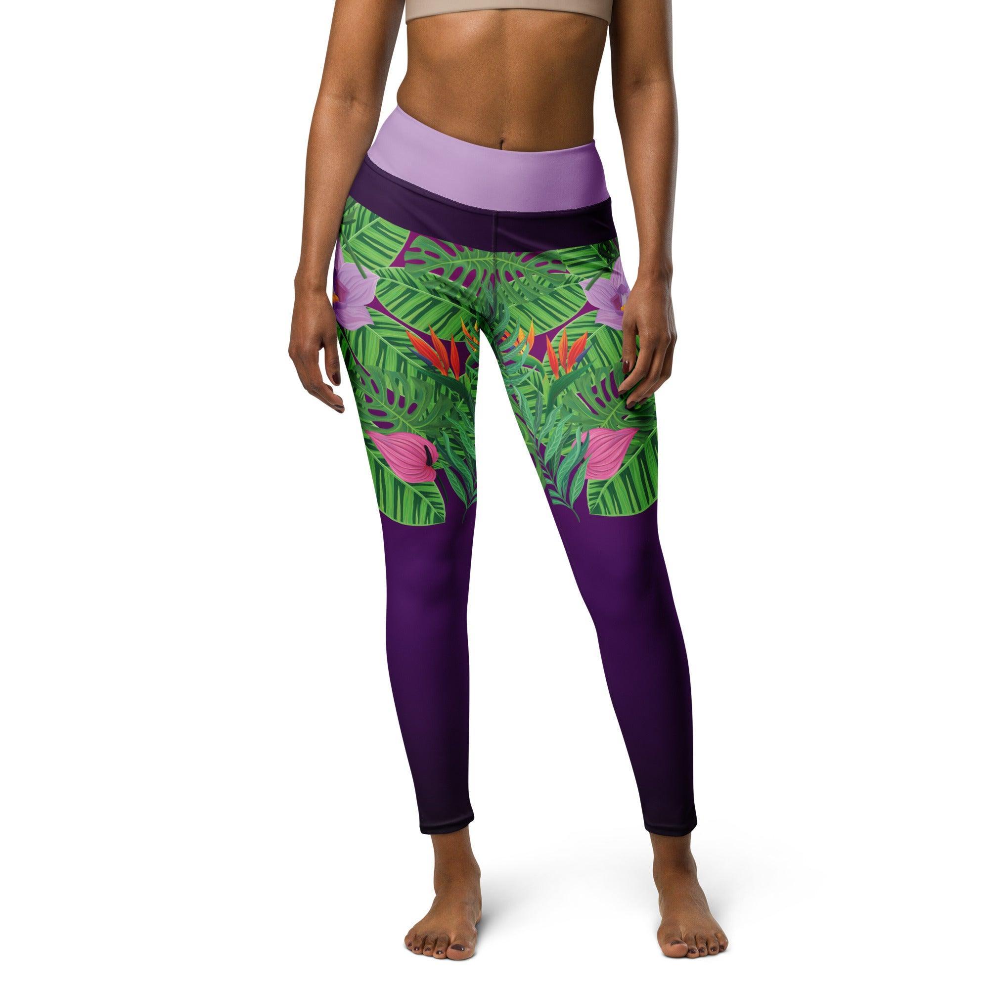 Aviation Yoga Leggings "Tropical" für Piloten, Crews, Kinder & Planespotter made by SUPERSONIC aero 4U