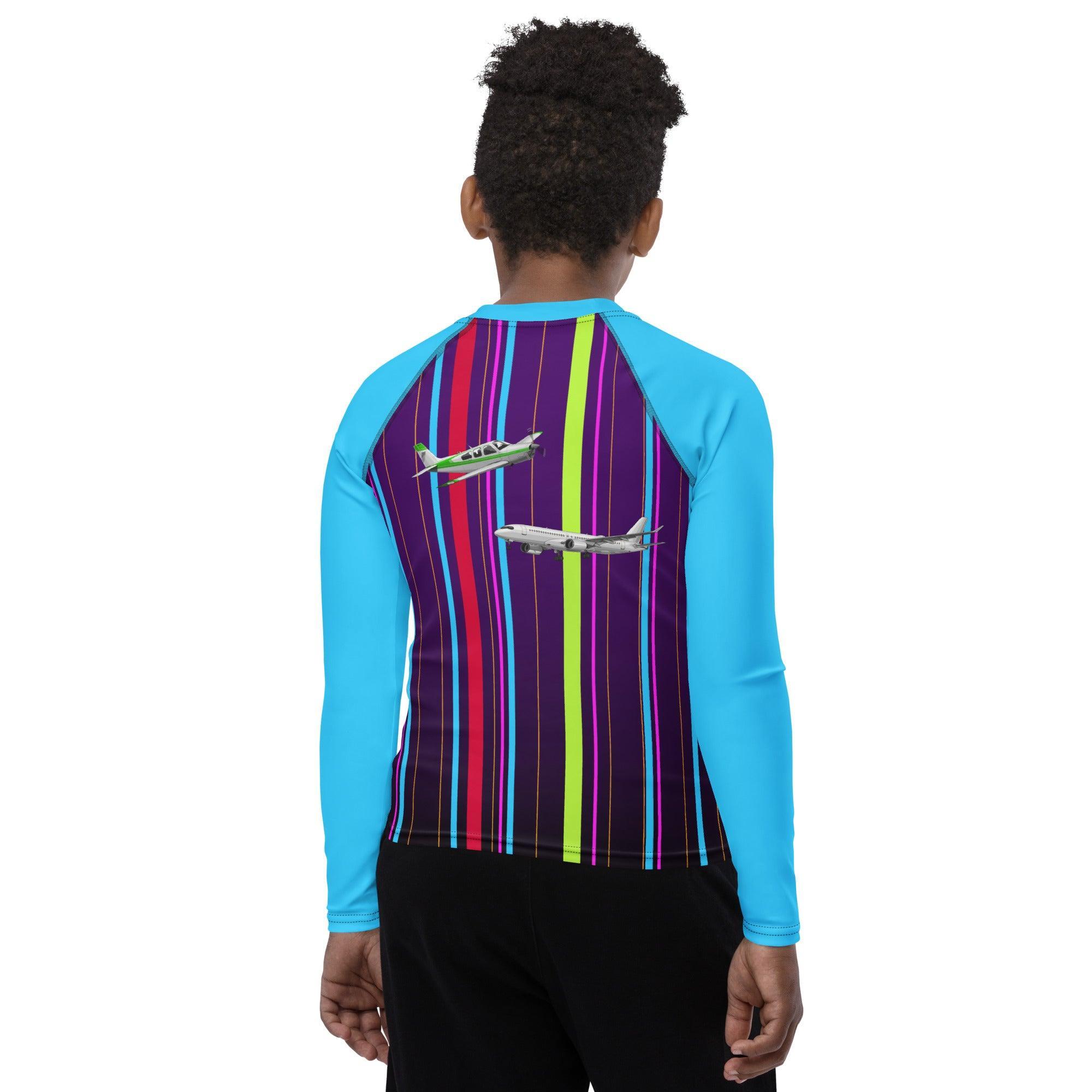 Aviation Youth Rash Guard für Piloten, Crews, Kinder & Planespotter made by SUPERSONIC aero 4U