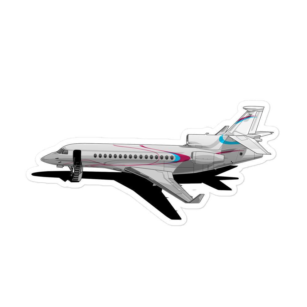 Aviation Aviation Sticker "Dassault Falcon 7X Businessjet" Default Title für Piloten, Crews, Kinder & Planespotter made by SUPERSONIC aero 4U