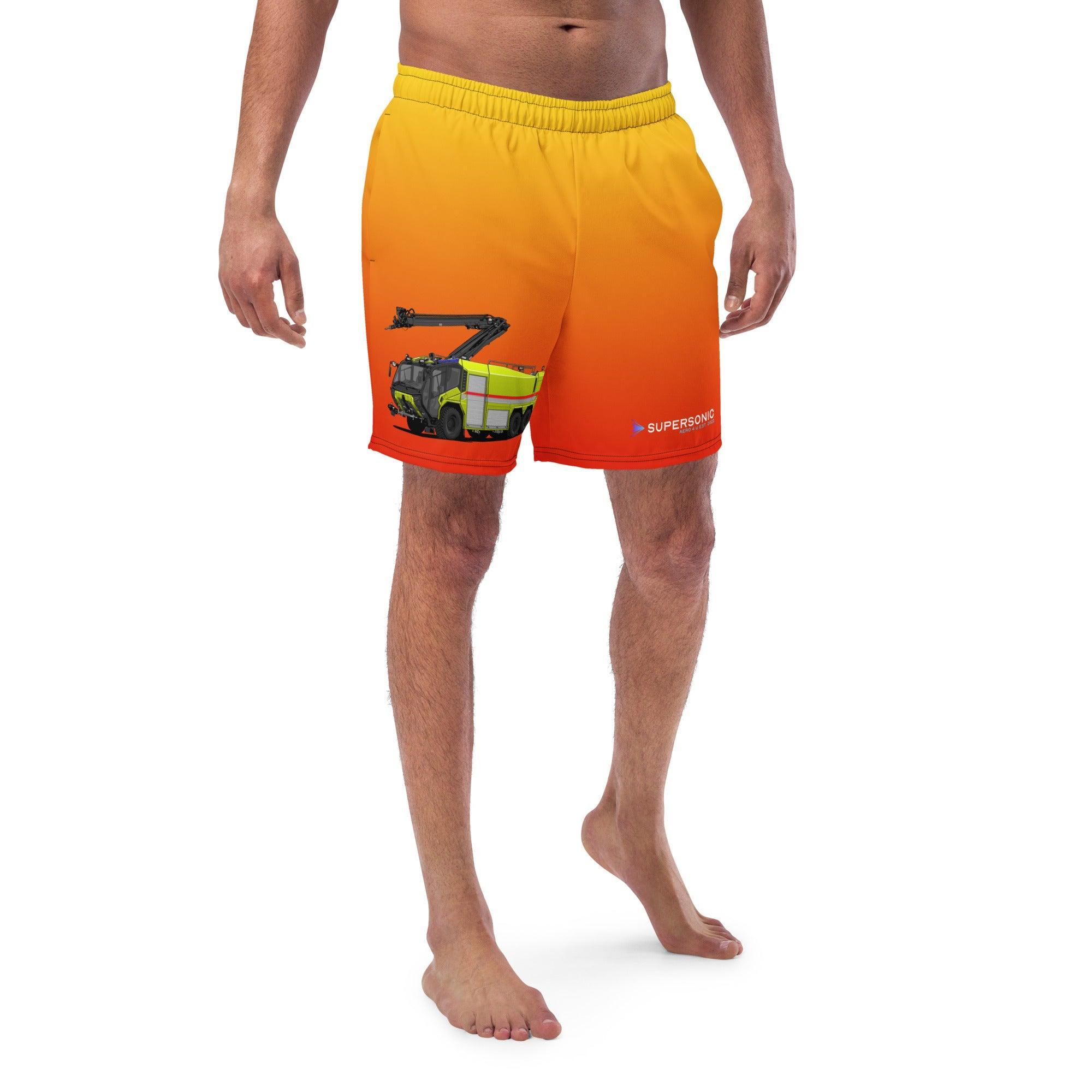 Aviation Badeshorts "Airport Fire Rescue" 6XL für Piloten, Crews, Kinder & Planespotter made by SUPERSONIC aero 4U