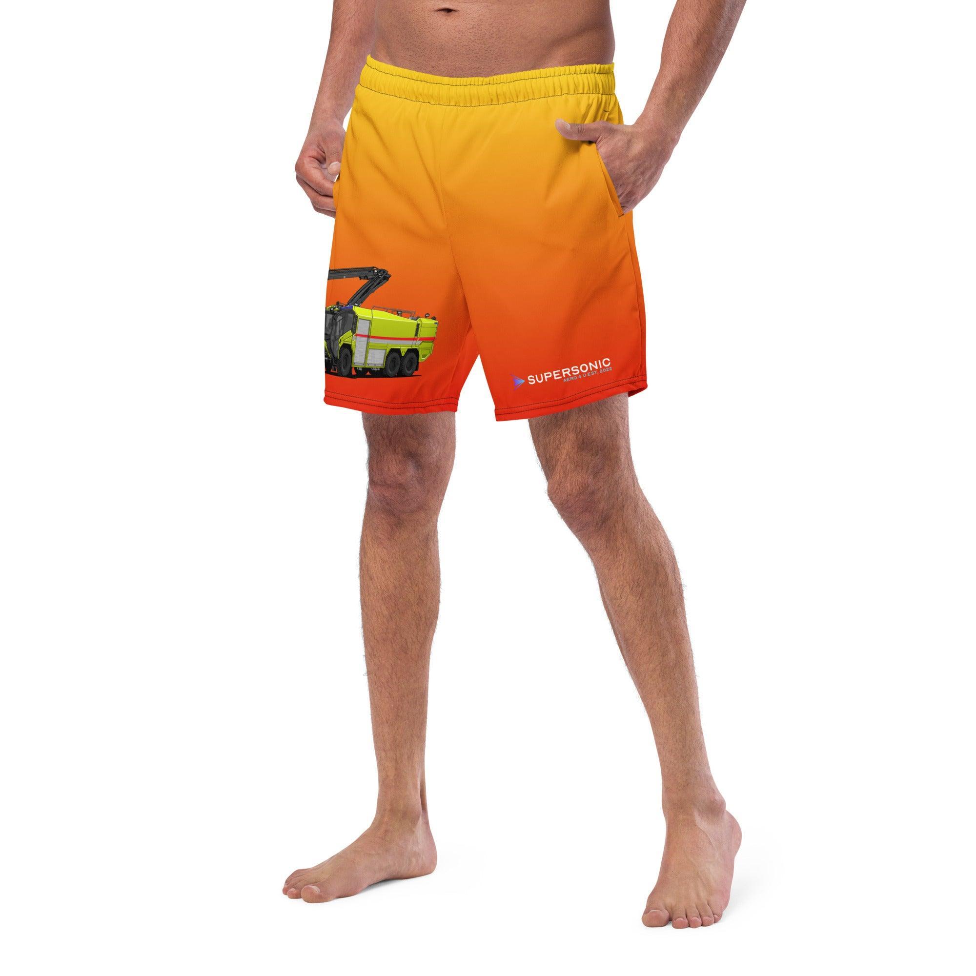 Aviation Badeshorts "Airport Fire Rescue" für Piloten, Crews, Kinder & Planespotter made by SUPERSONIC aero 4U