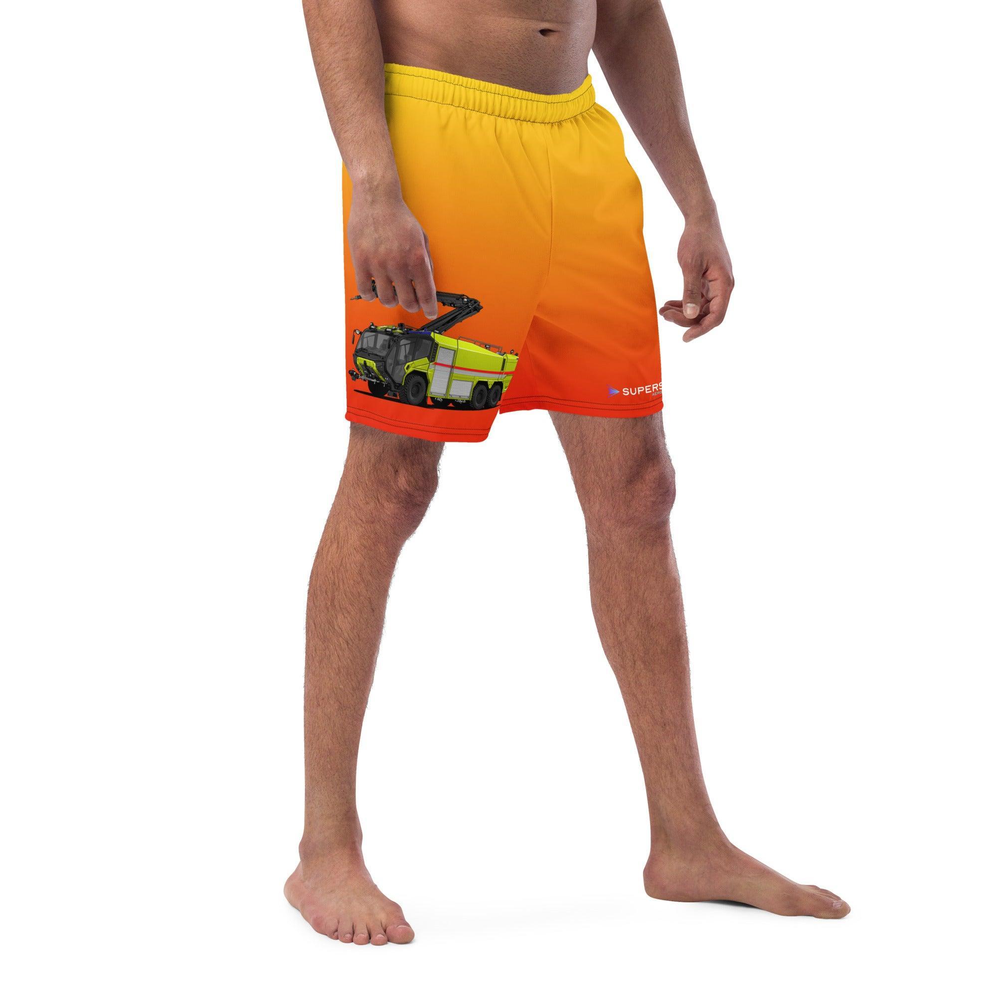 Aviation Badeshorts "Airport Fire Rescue" für Piloten, Crews, Kinder & Planespotter made by SUPERSONIC aero 4U