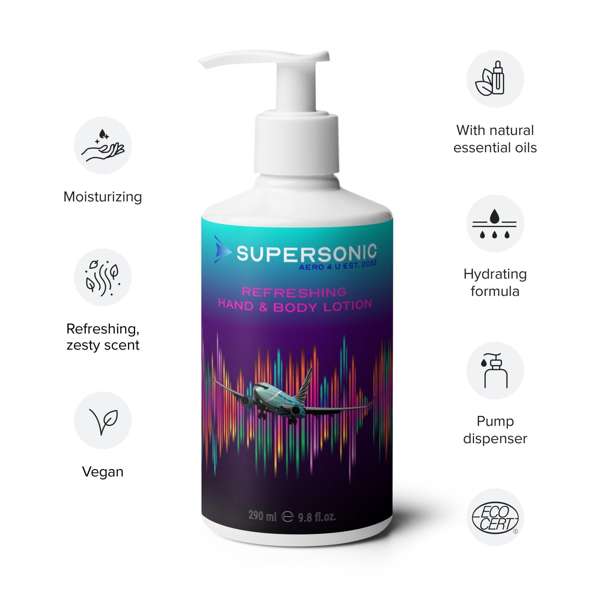 Aviation Erfrischende Hand- und Bodylotion für Piloten, Crews, Kinder & Planespotter made by SUPERSONIC aero 4U