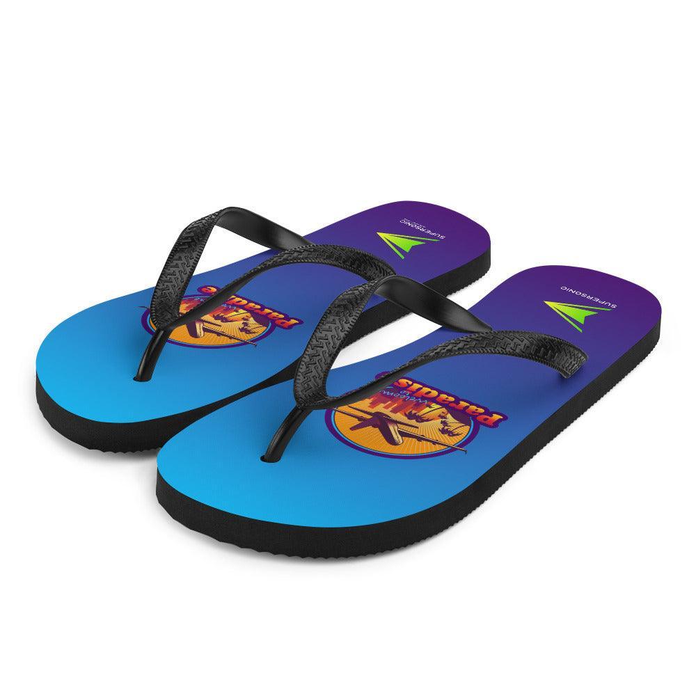 Aviation Flip-Flops "Welcome to Paradise" L für Piloten, Crews, Kinder & Planespotter made by SUPERSONIC aero 4U