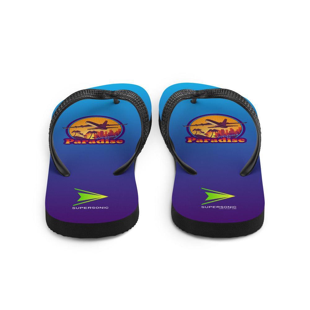 Aviation Flip-Flops "Welcome to Paradise" für Piloten, Crews, Kinder & Planespotter made by SUPERSONIC aero 4U