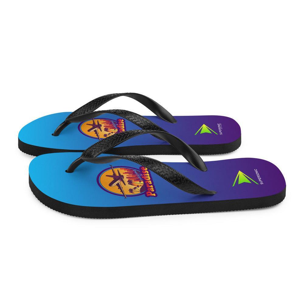 Aviation Flip-Flops "Welcome to Paradise" für Piloten, Crews, Kinder & Planespotter made by SUPERSONIC aero 4U