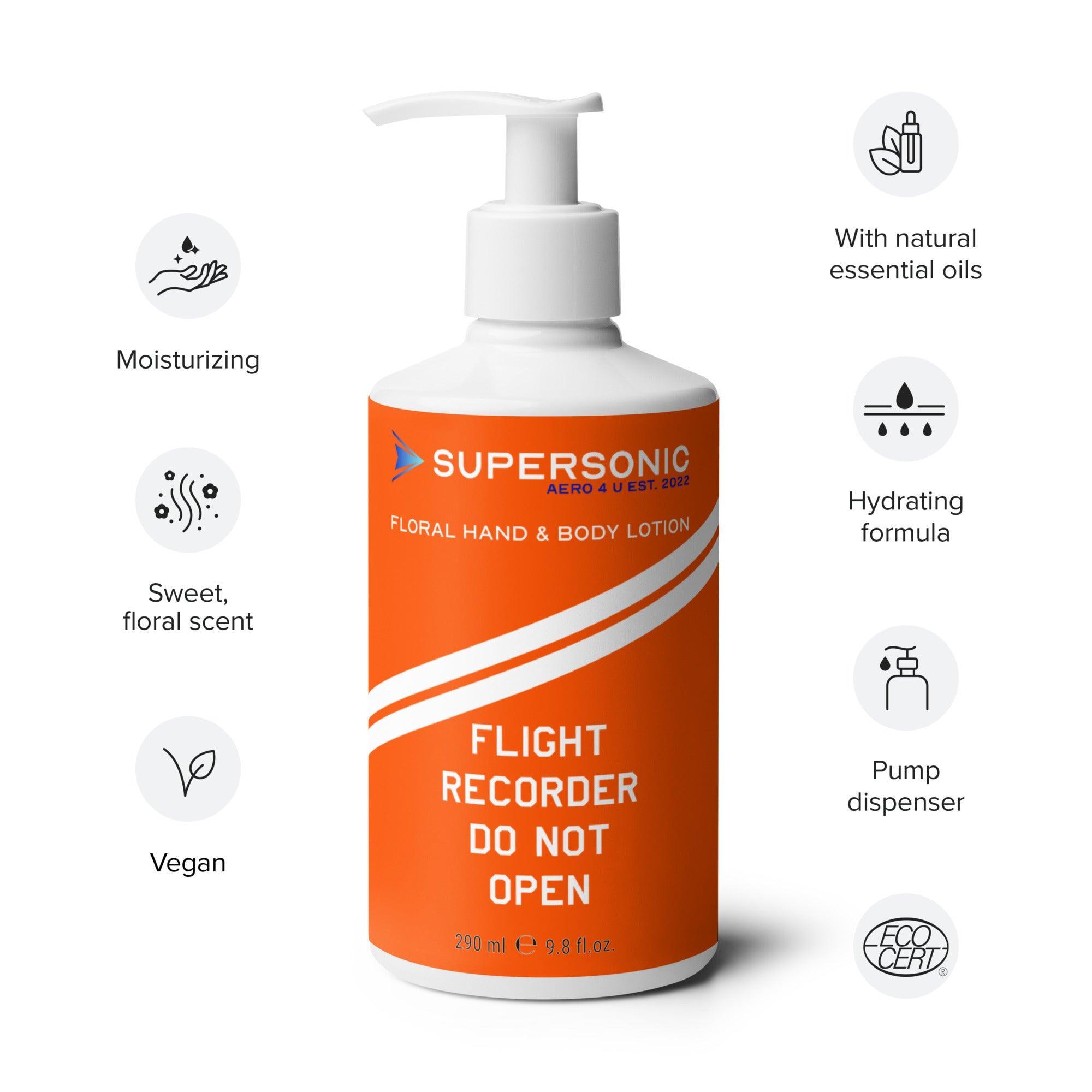 Aviation Blumige Hand- und Bodylotion für Piloten, Crews, Kinder & Planespotter made by SUPERSONIC aero 4U