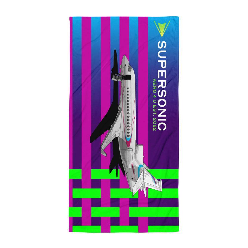 Aviation Strandtuch "Falcon 7X" für Piloten, Crews, Kinder & Planespotter made by SUPERSONIC aero 4U