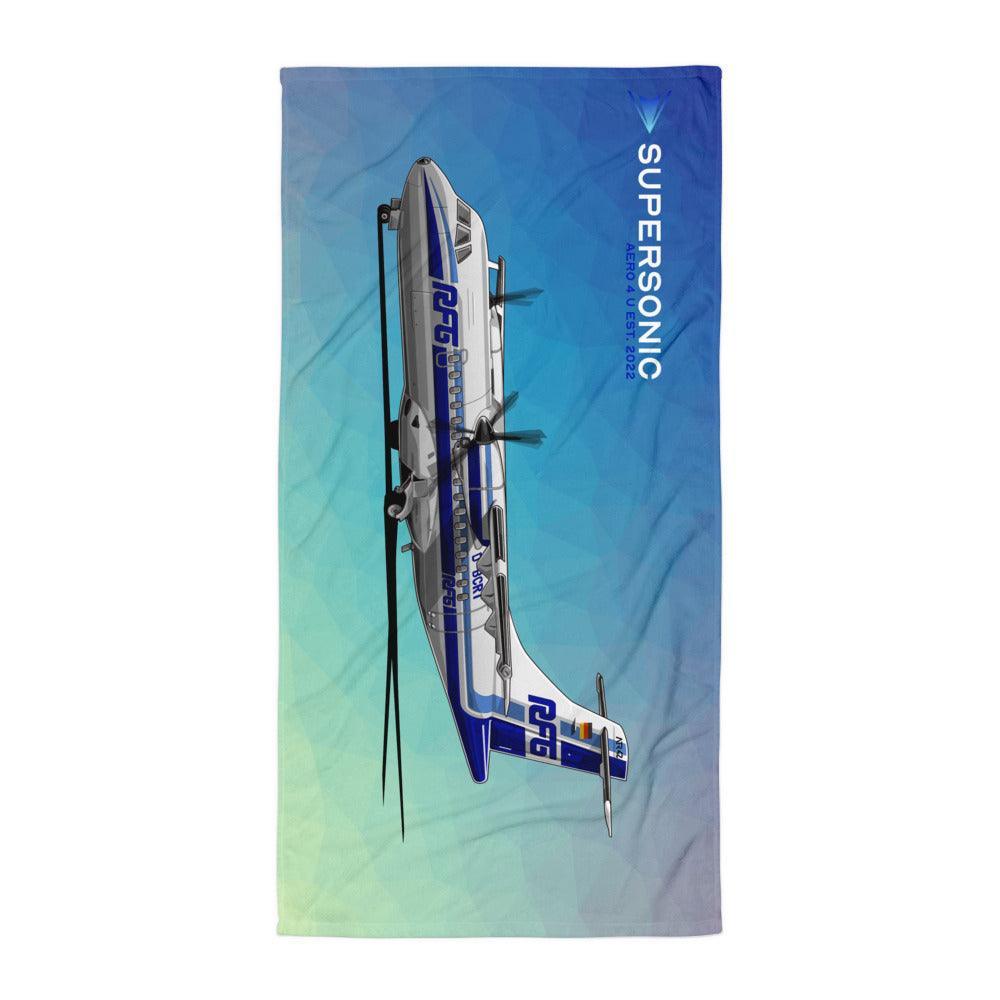 Aviation Strandtuch "RFG ATR 42" für Piloten, Crews, Kinder & Planespotter made by SUPERSONIC aero 4U
