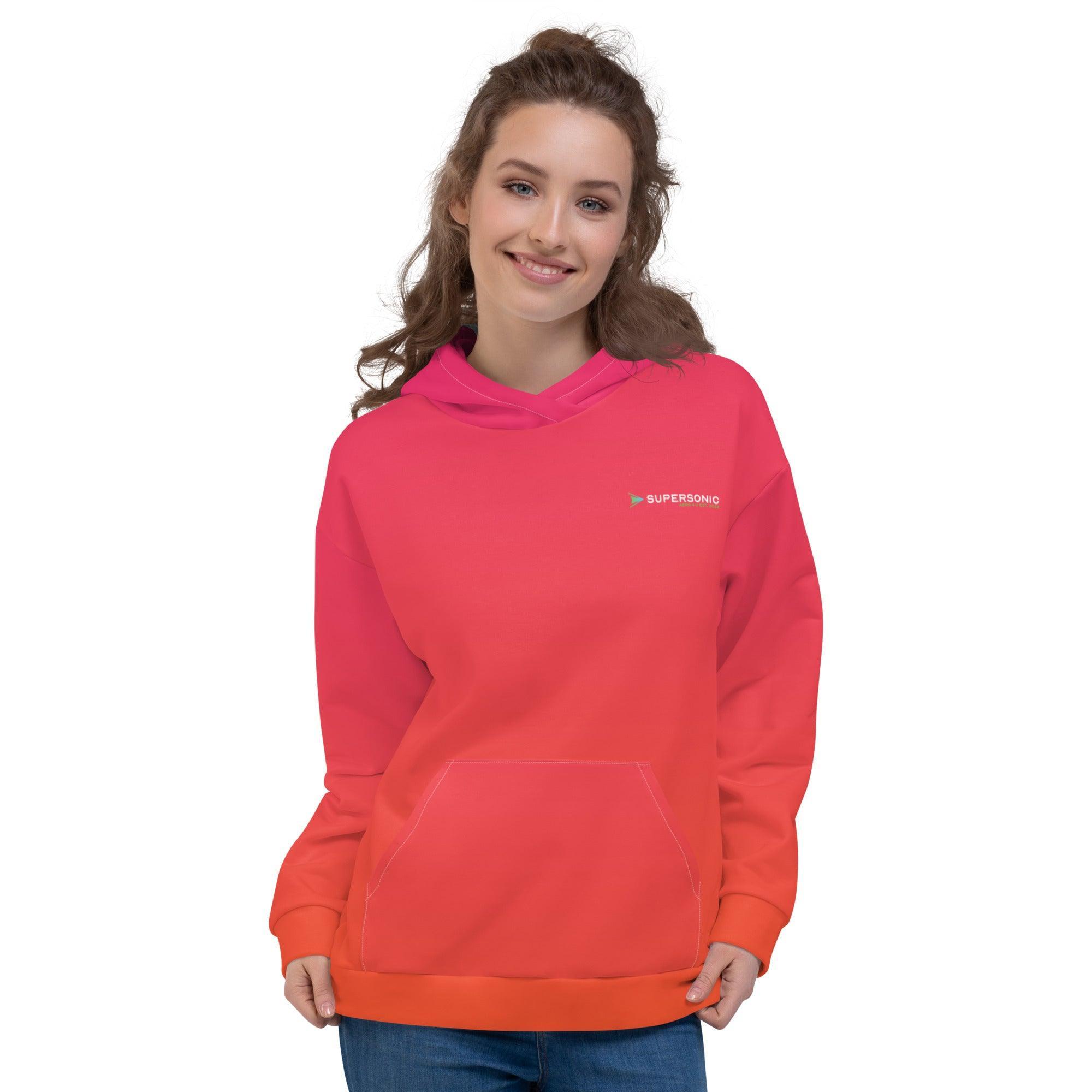 Aviation Unisex Hoodie "Aviator" pink/orange AOP all-over print 3XL für Piloten, Crews, Kinder & Planespotter made by SUPERSONIC aero 4U