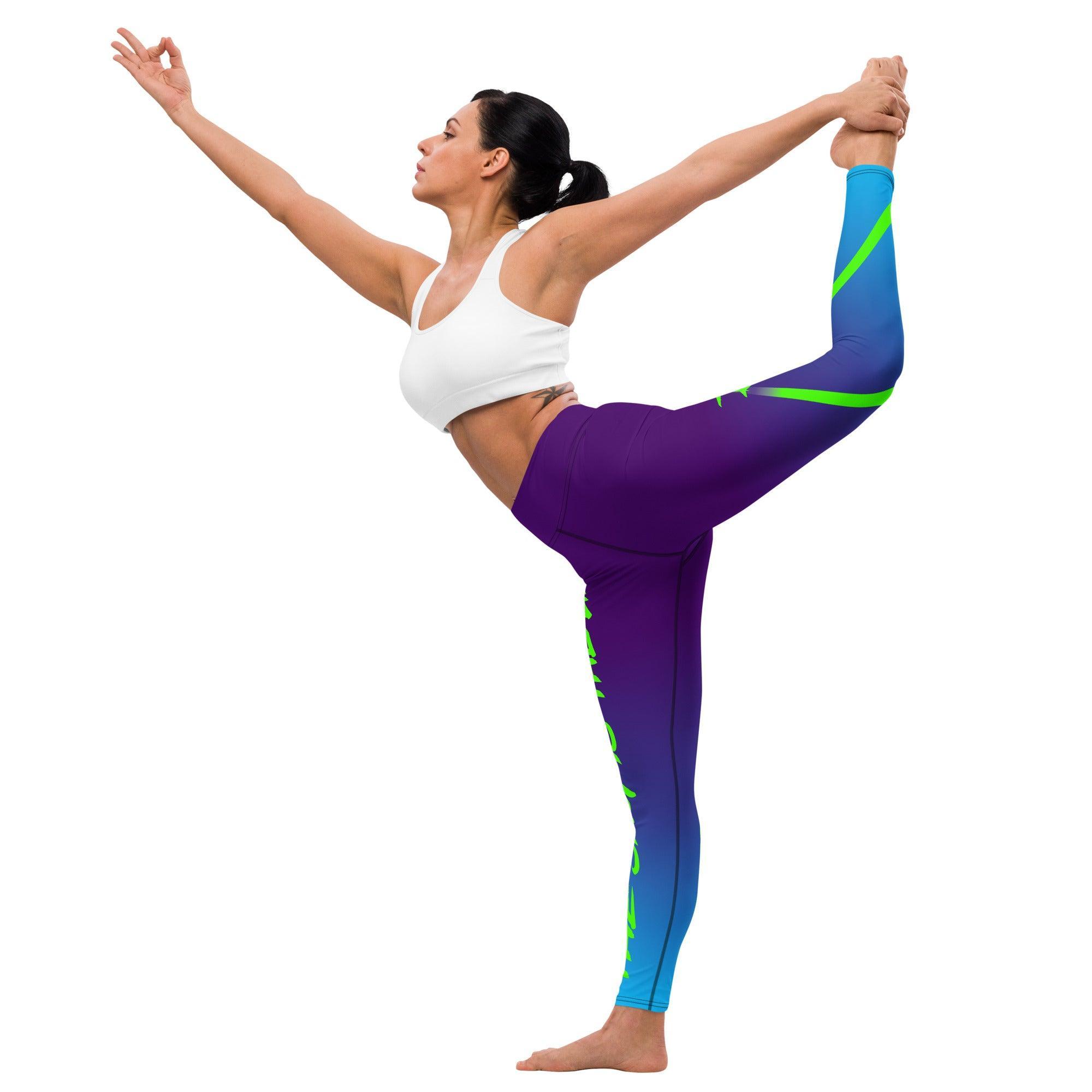 Aviation Yoga Leggings "The sky is the limit" blue für Piloten, Crews, Kinder & Planespotter made by SUPERSONIC aero 4U