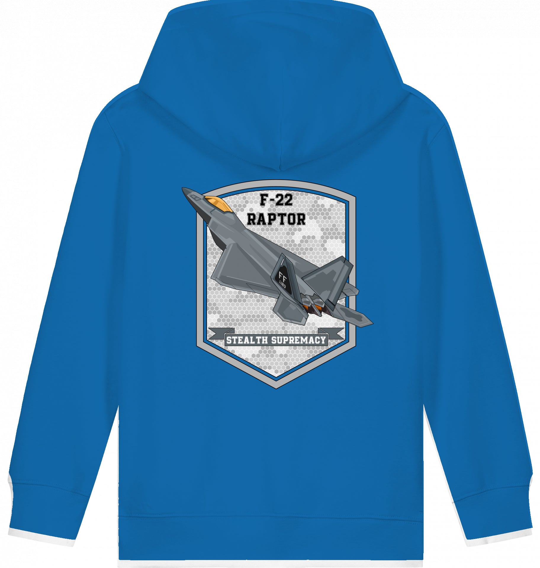 Kids Flugzeug Hoodie F-22 Raptor Stealth Supremacy