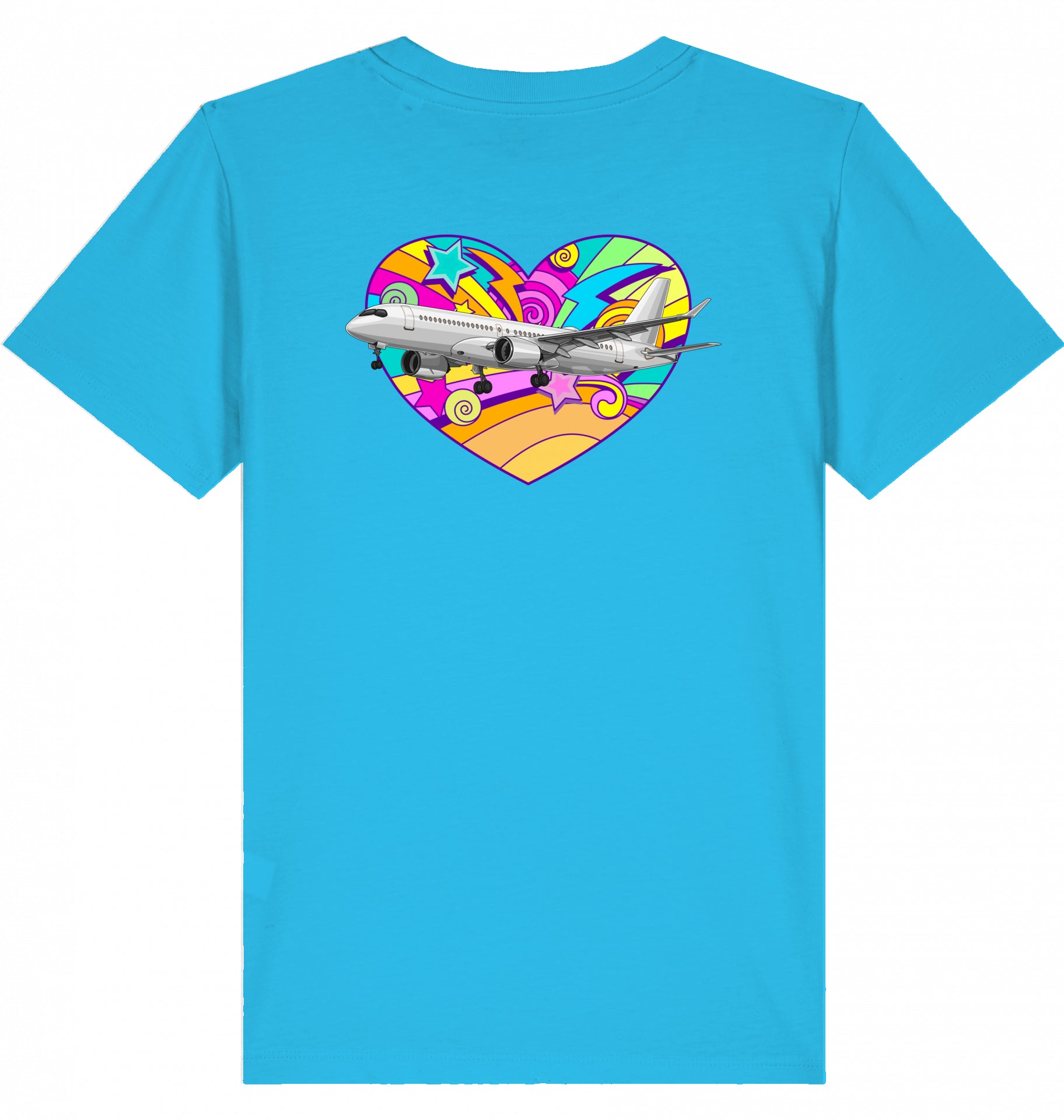 Kids Aviation T-Shirt Airbus A220 Flugzeug "Heart" 2.0