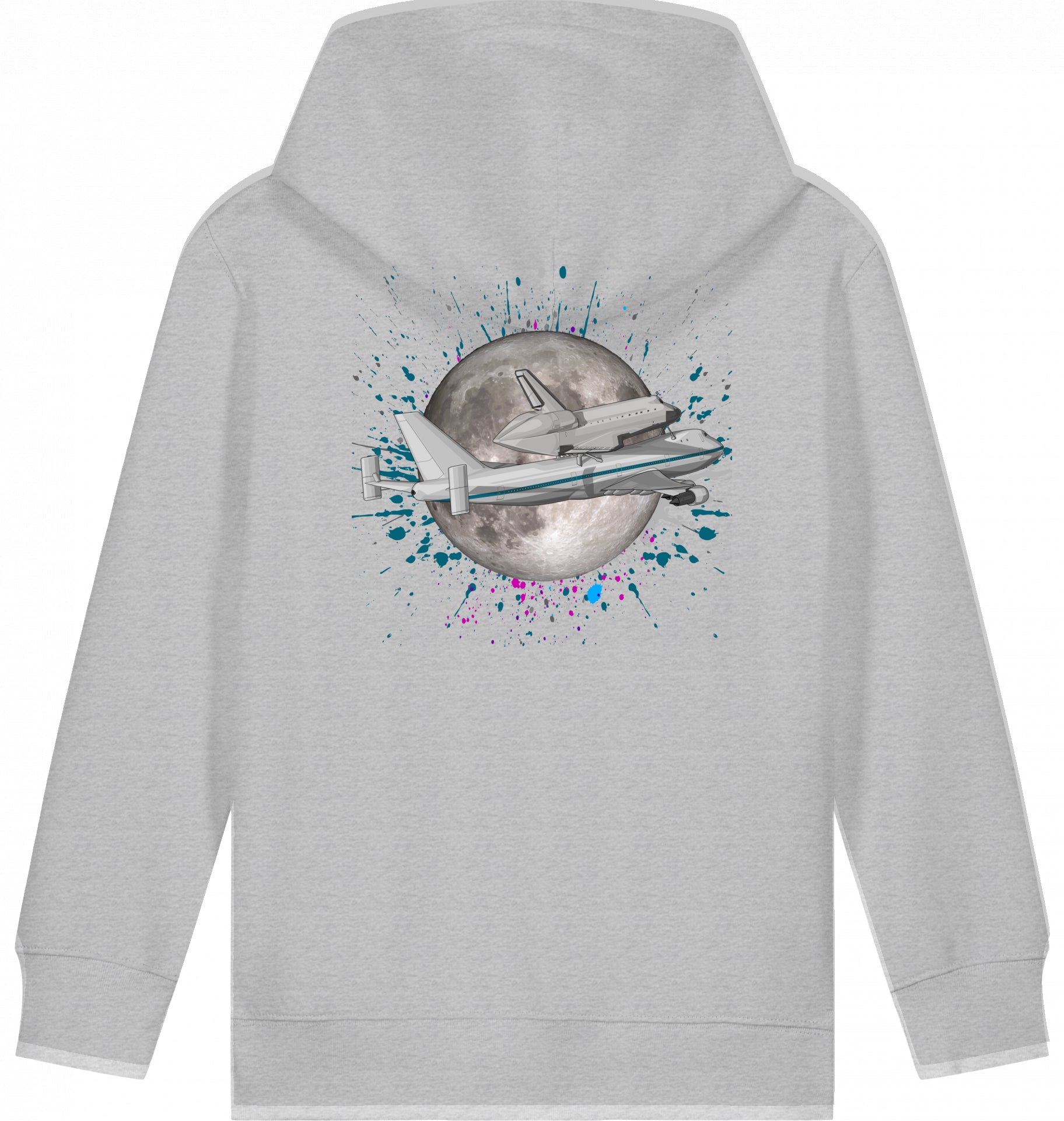 Kids Aviation Hoodie "Boeing 747 NASA Space Shuttle Jumbo Jet"