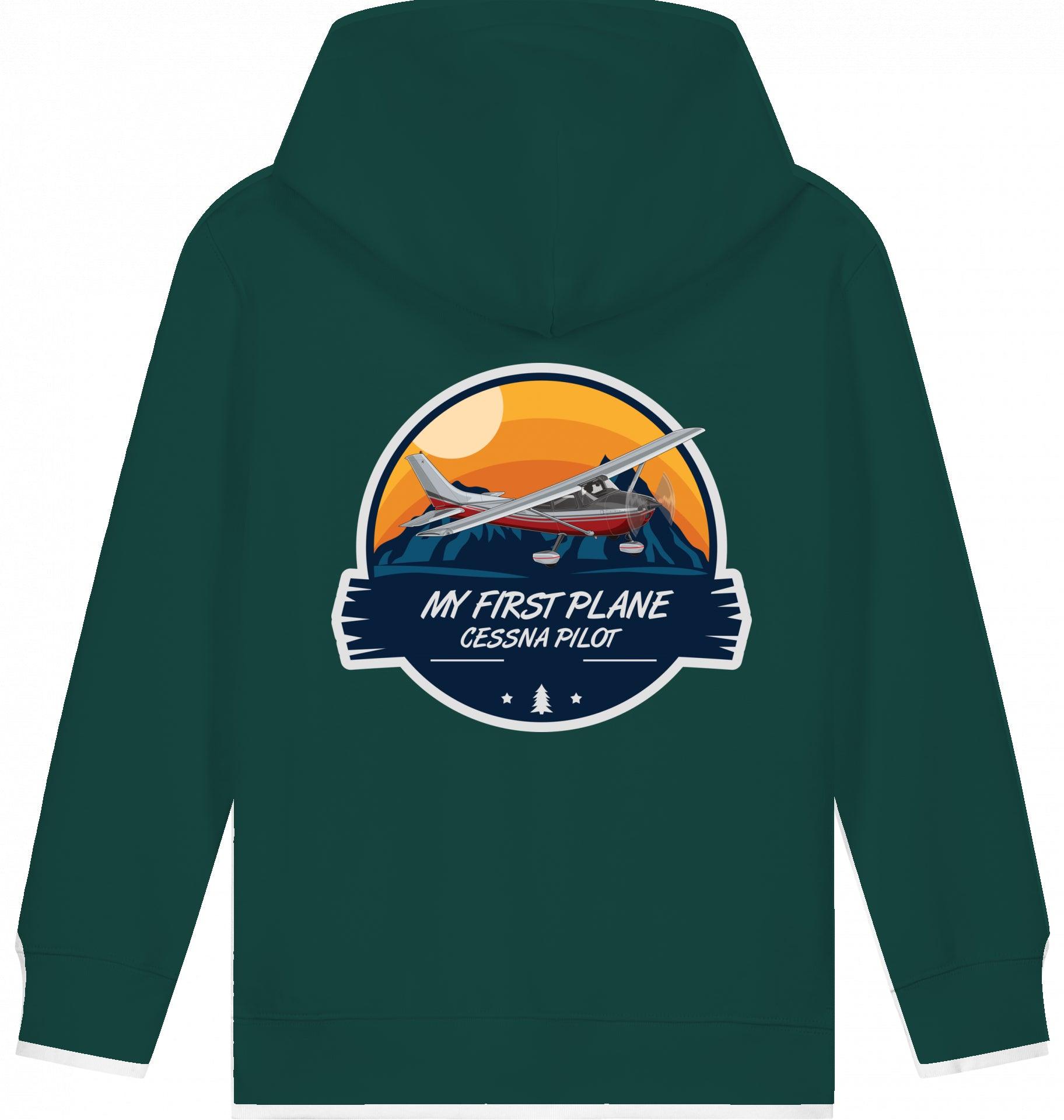 Kids Flugzeug Hoodie "My First Plane - Cessna 172"