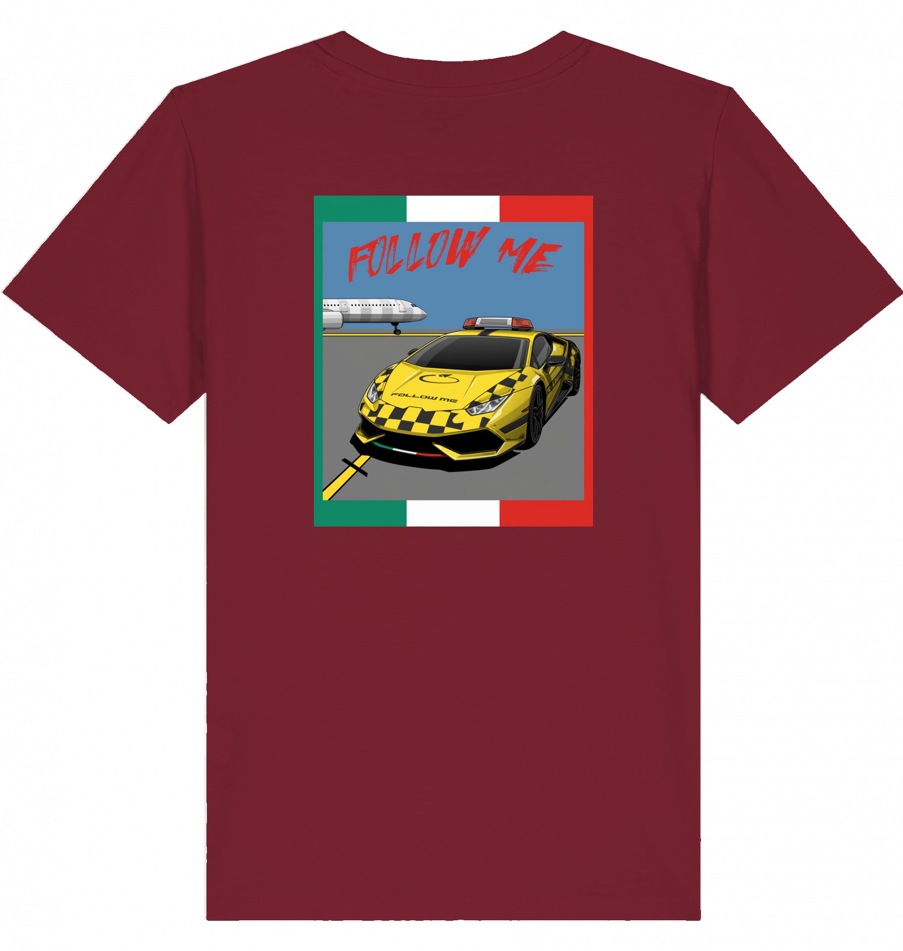 Kids Aviation T-Shirt "Follow Me Supercar" Flughafen 2.0