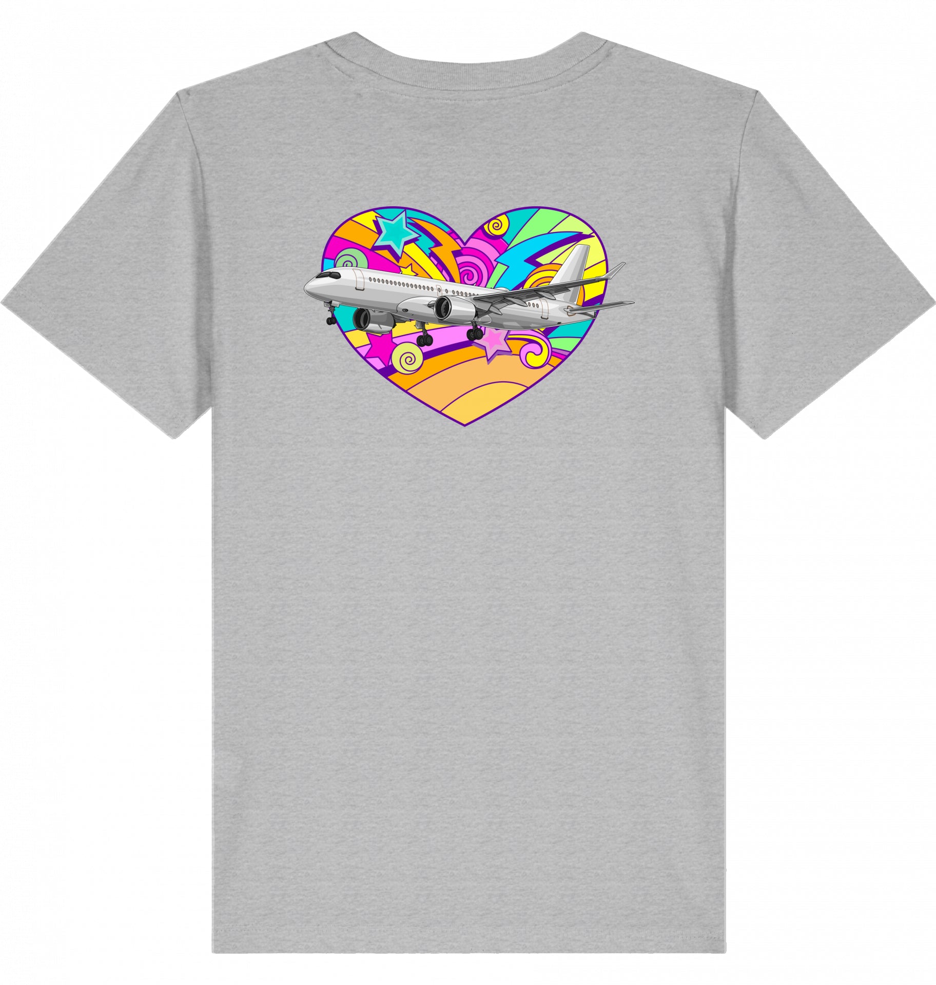 Kids Aviation T-Shirt Airbus A220 Flugzeug "Heart" 2.0