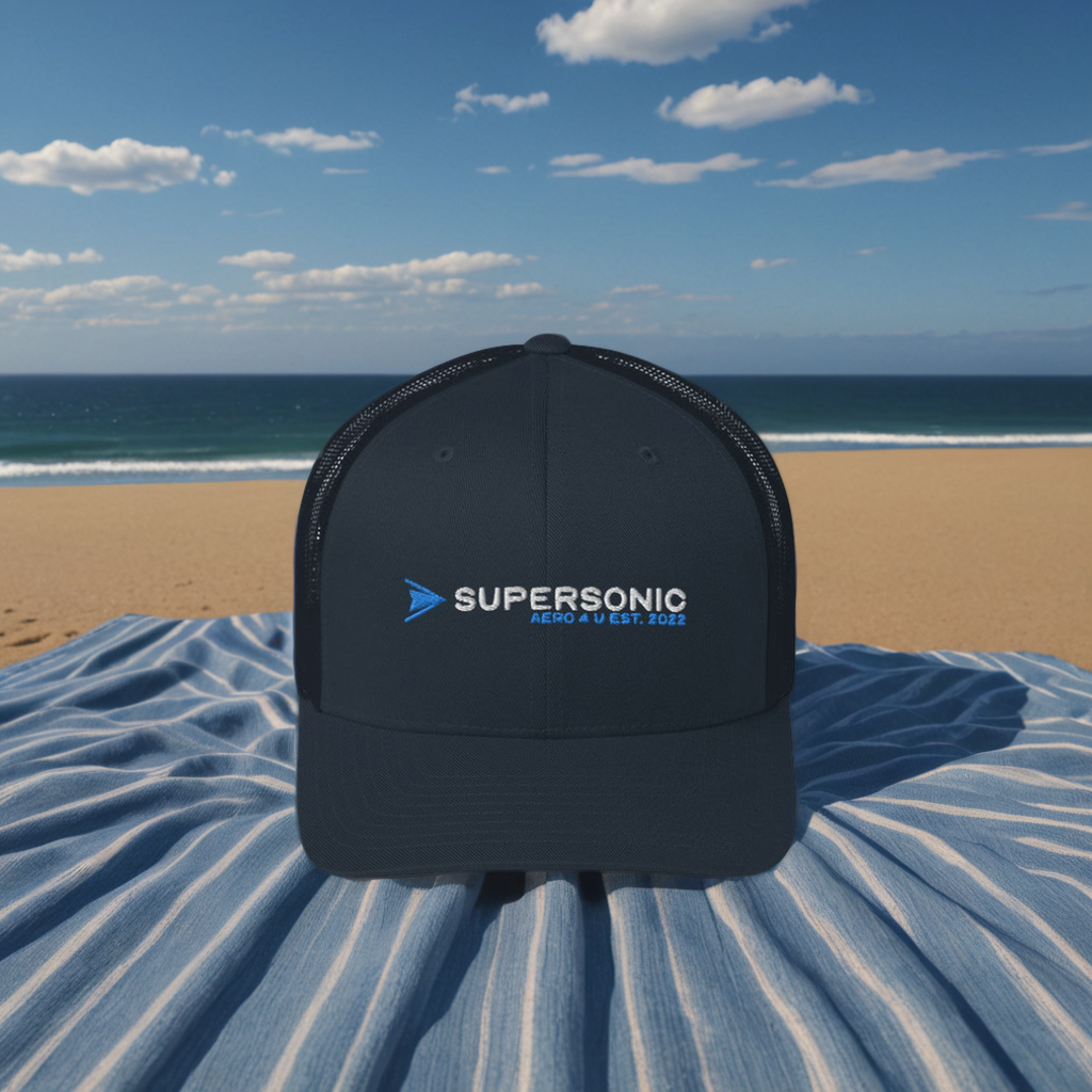 Trucker Cap "Supersonic" light blue Round Cap Visor