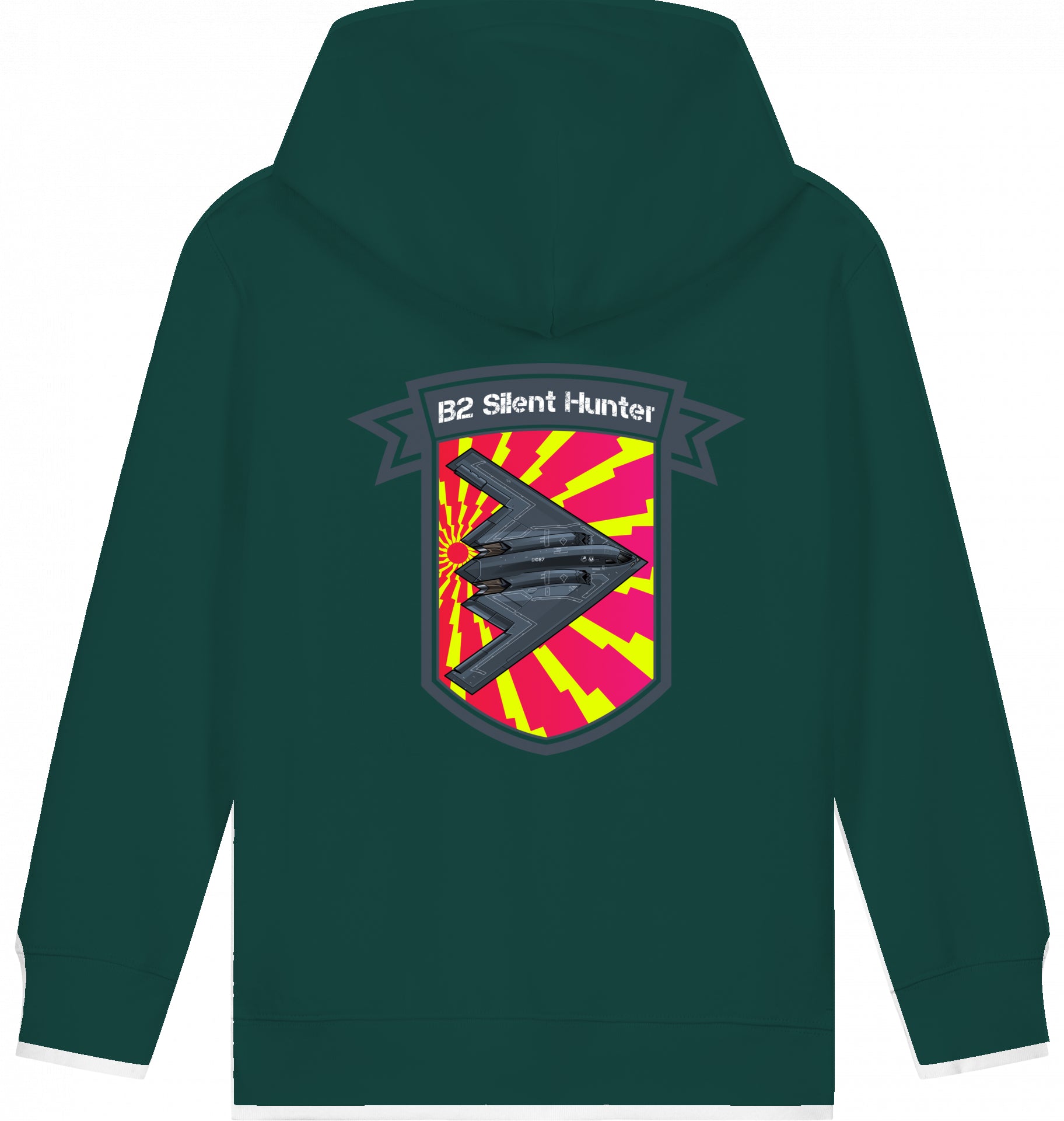Kids Flugzeug Hoodie Northrop B2 Spirit Silent Hunter