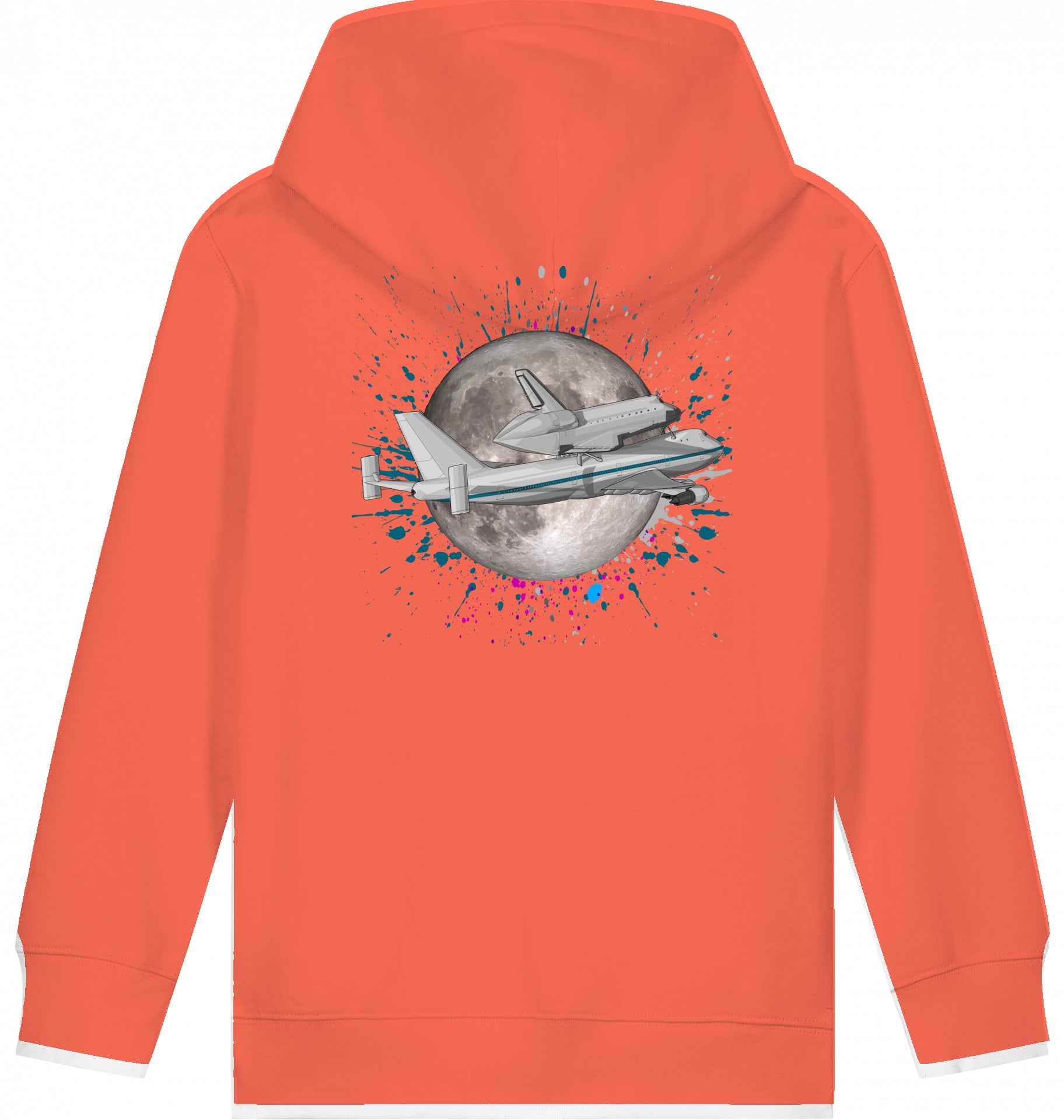 Kids Aviation Hoodie "Boeing 747 NASA Space Shuttle Jumbo Jet"