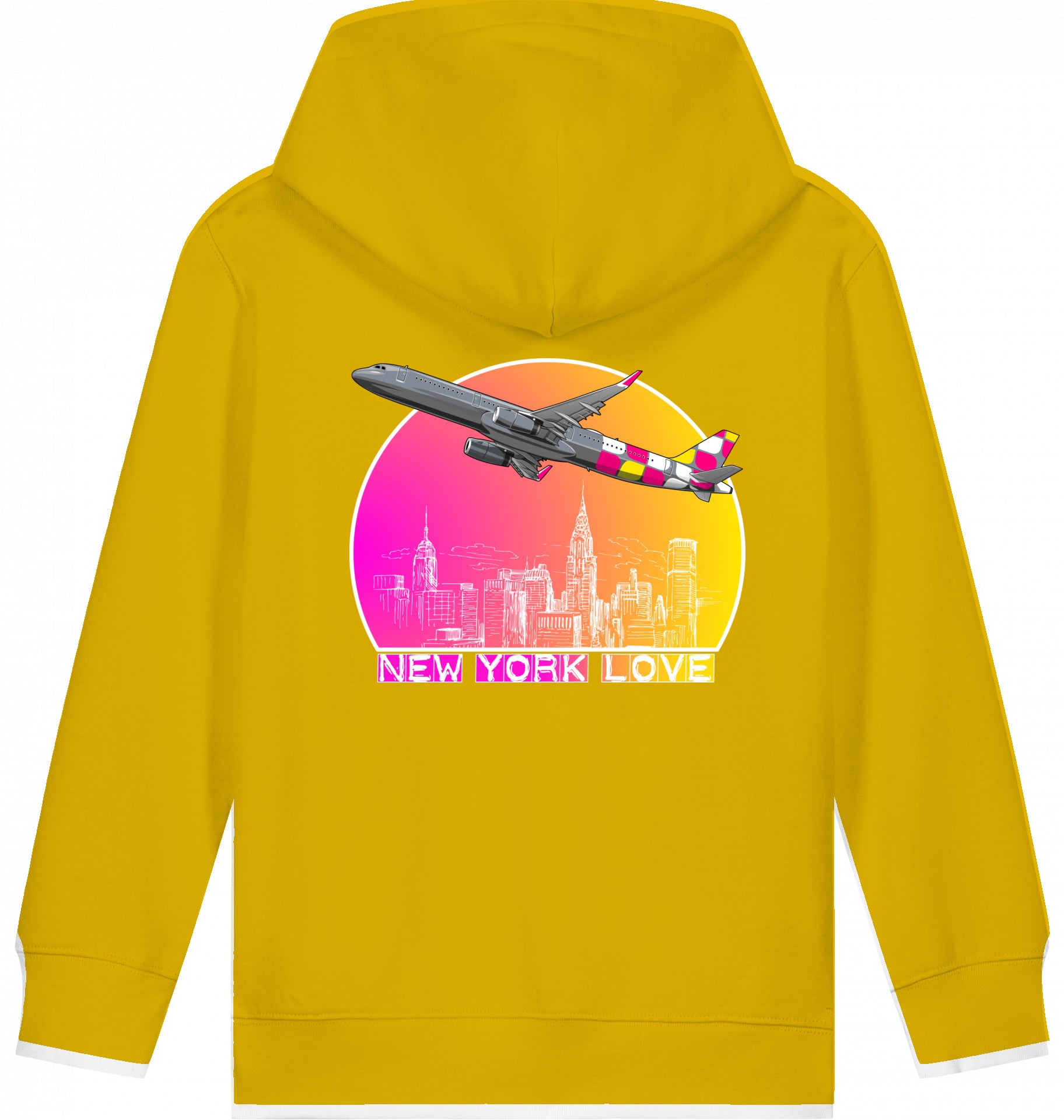 Kids Flugzeug Hoodie Airbus A321 New York