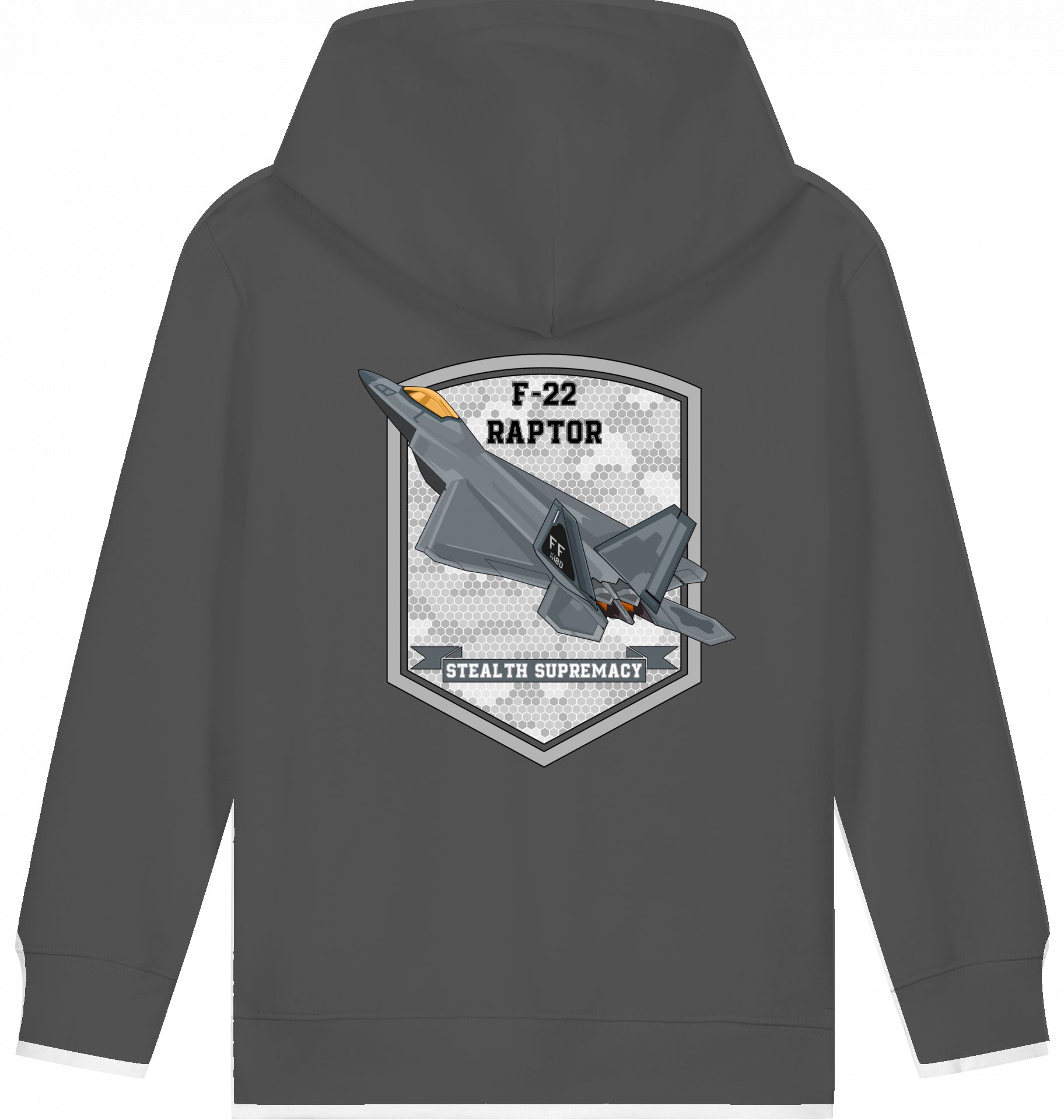 Kids Flugzeug Hoodie F-22 Raptor Stealth Supremacy