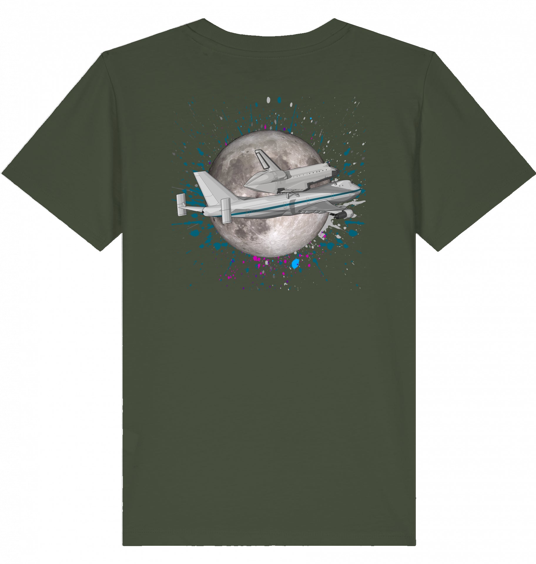 Kids Aviation T-Shirt Boeing 747 NASA Space Shuttle Transporter 2.0