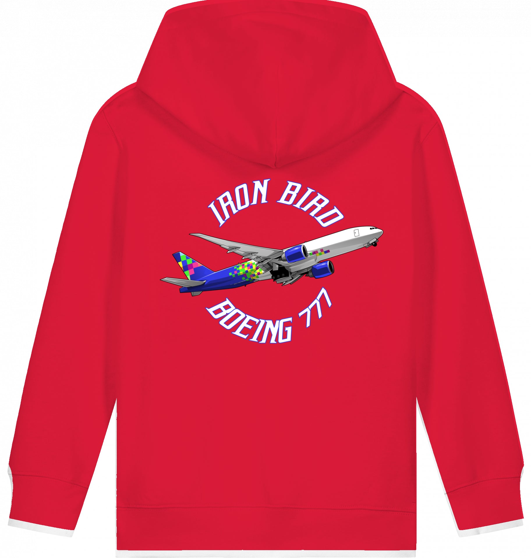 Kids Flugzeug Hoodie Boeing 777 Iron Bird