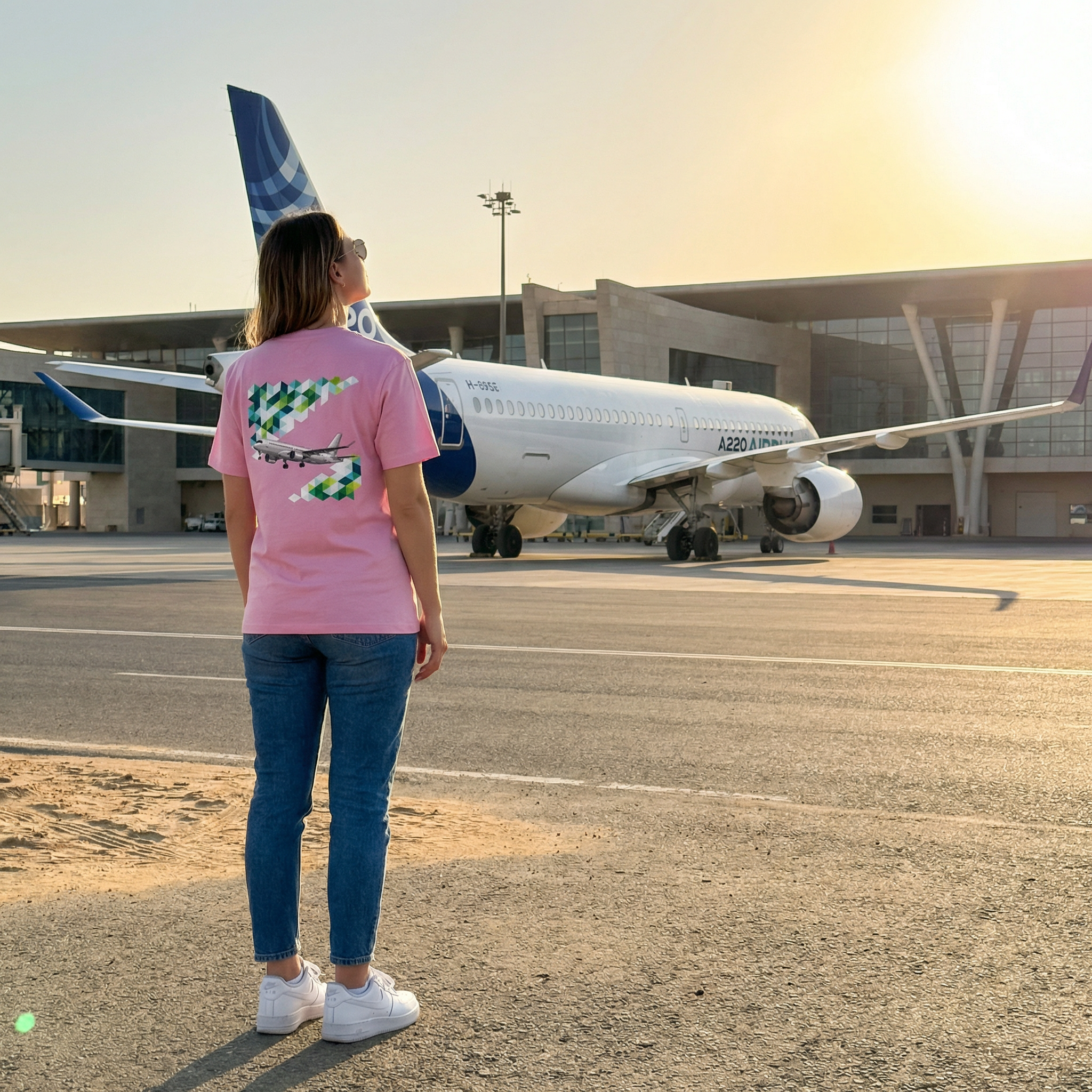 Airbus A220 Flugzeug Tshirt