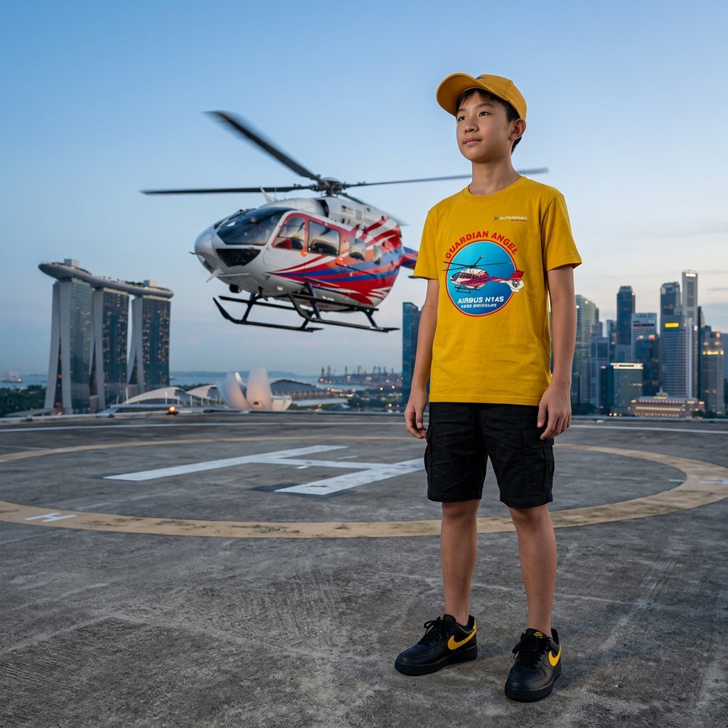 Hubschrauber Tshirt Kinder, Airbus Tshirt, Airbus H145 Tshirt Kids, HEMS Tshirt Kinder, Helicopter Tshirt Kinder