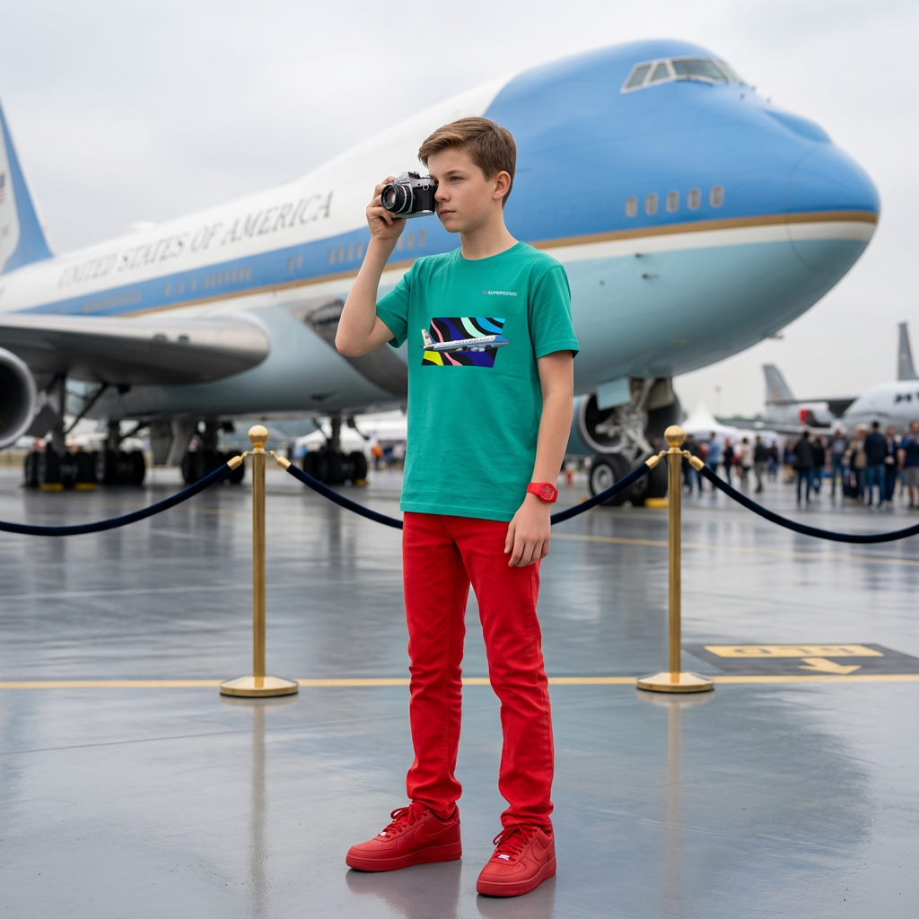 Boeing Air Force One Tshirt Kinder, Flugzeug Tshirt Kinder, Boeing Jumbojet Tshirt Kinder