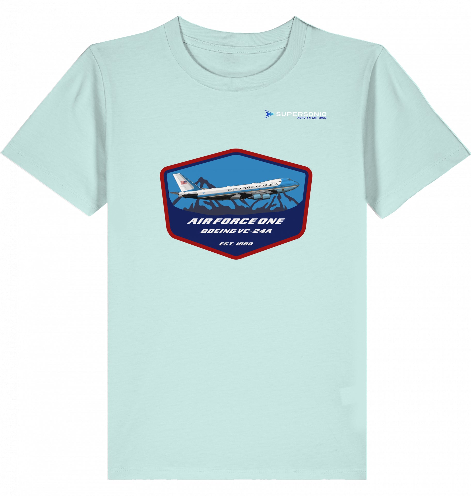 Kids Aviation T-Shirt Air Force One Boeing VC-24A Jumbo Jet 2.0