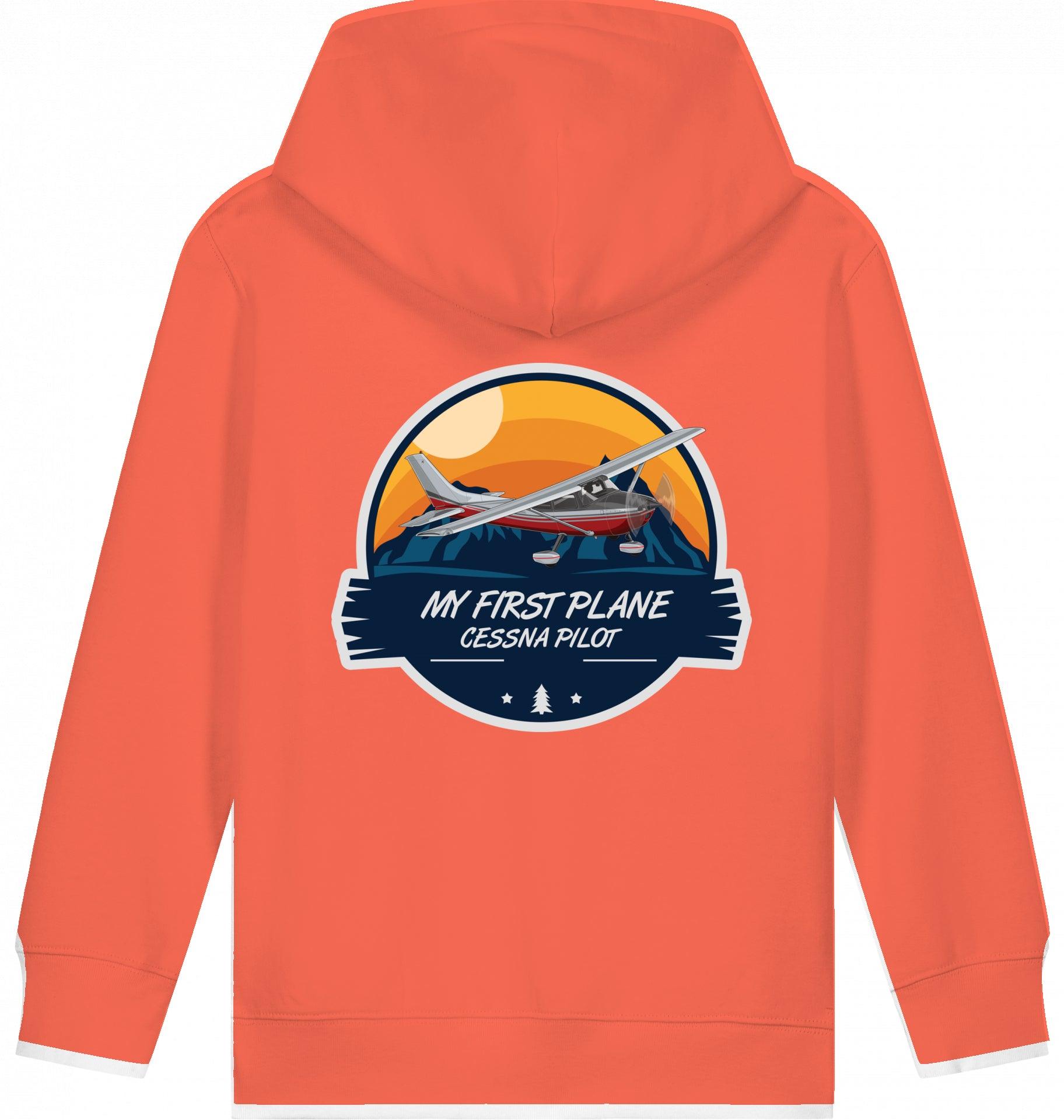 Kids Flugzeug Hoodie "My First Plane - Cessna 172"