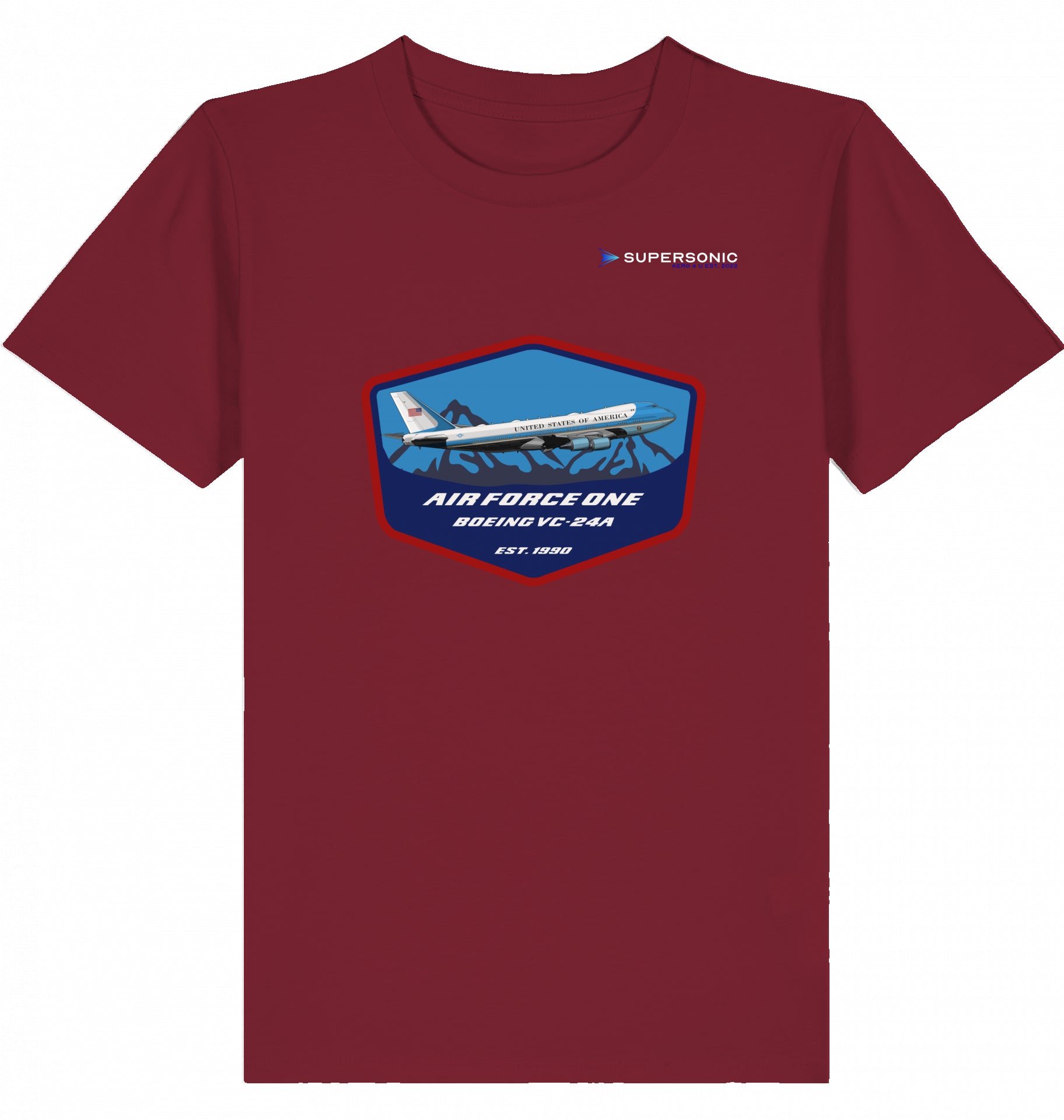 Kids Aviation T-Shirt Air Force One Boeing VC-24A Jumbo Jet 2.0