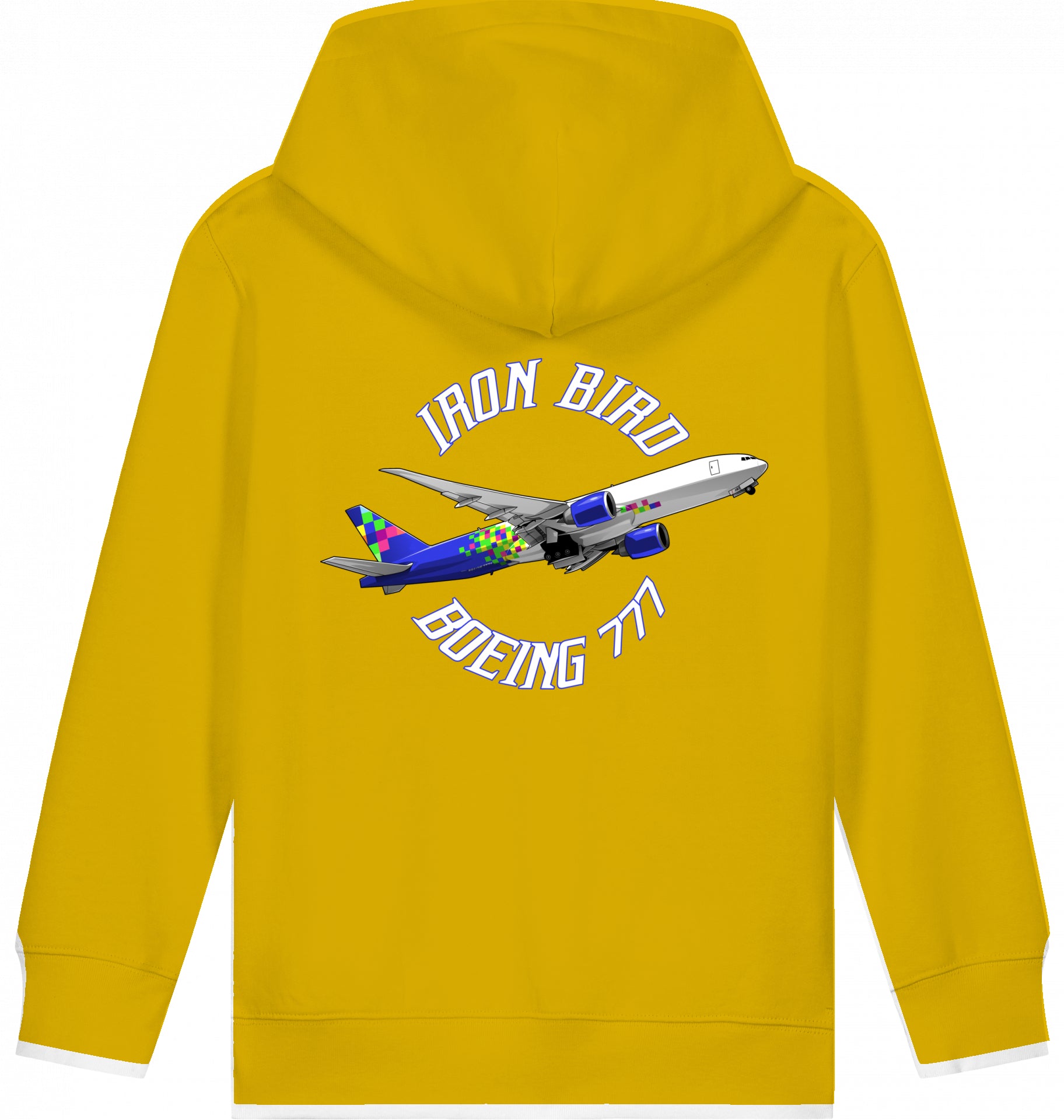Kids Flugzeug Hoodie Boeing 777 Iron Bird