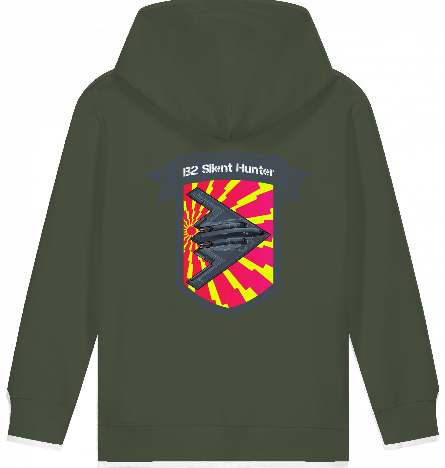 Kids Flugzeug Hoodie Northrop B2 Spirit Silent Hunter