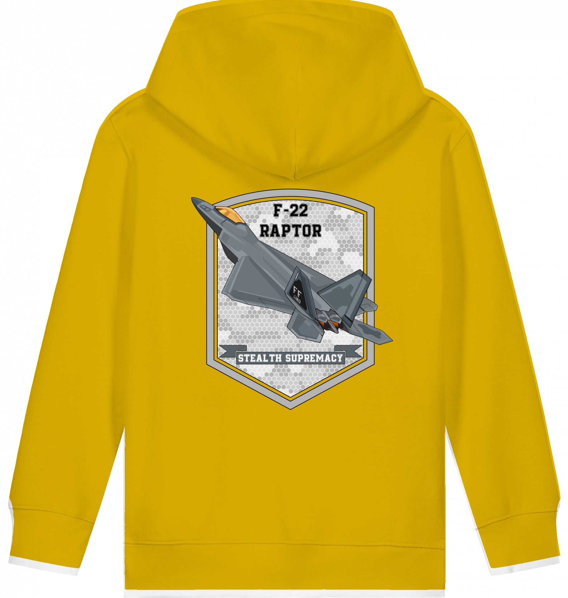 Kids Flugzeug Hoodie F-22 Raptor Stealth Supremacy