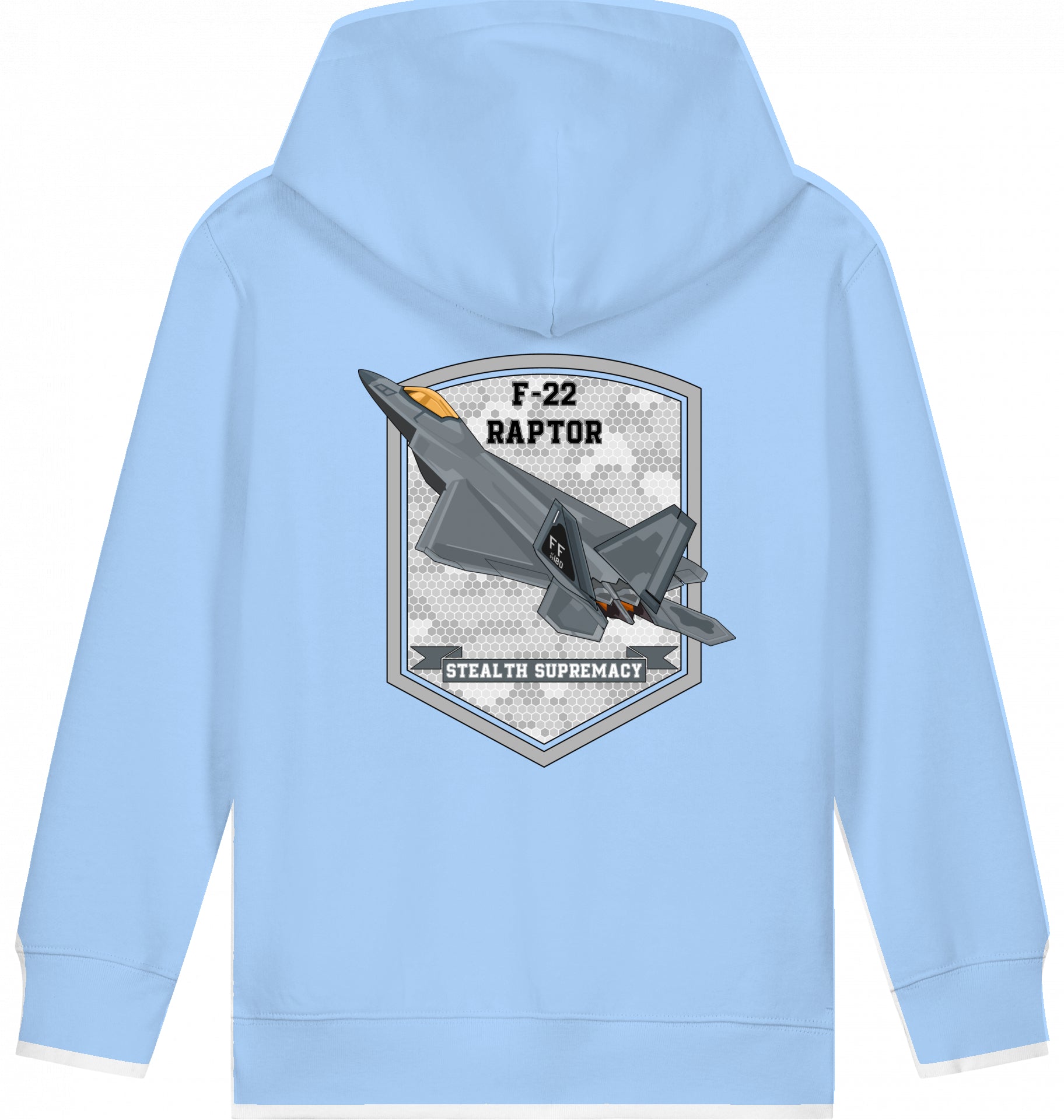 Kids Flugzeug Hoodie F-22 Raptor Stealth Supremacy