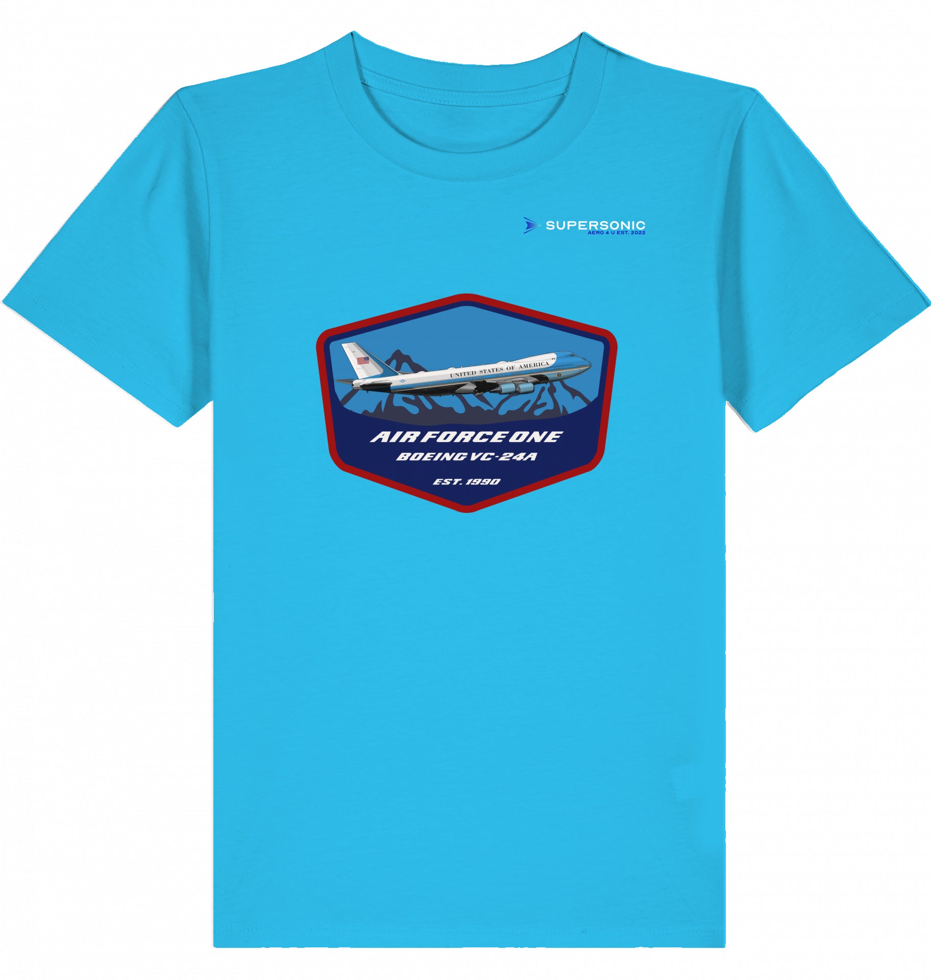 Kids Aviation T-Shirt Air Force One Boeing VC-24A Jumbo Jet 2.0